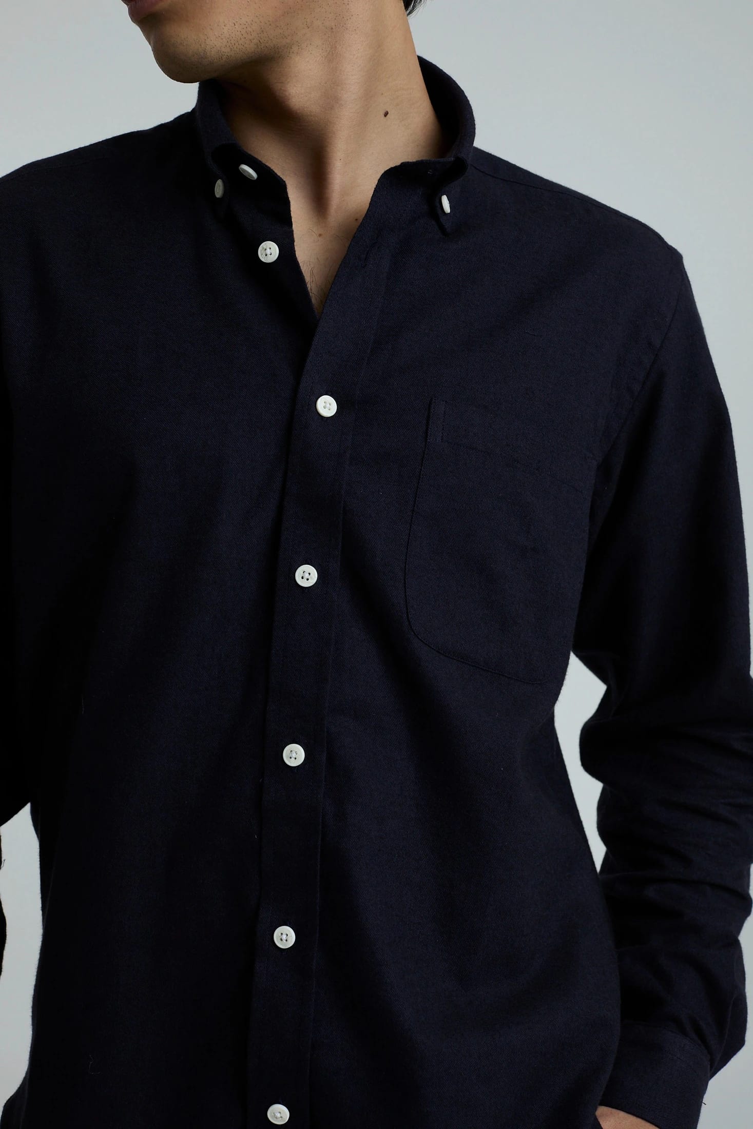 Camisa twill azul oscuro - imagen 4