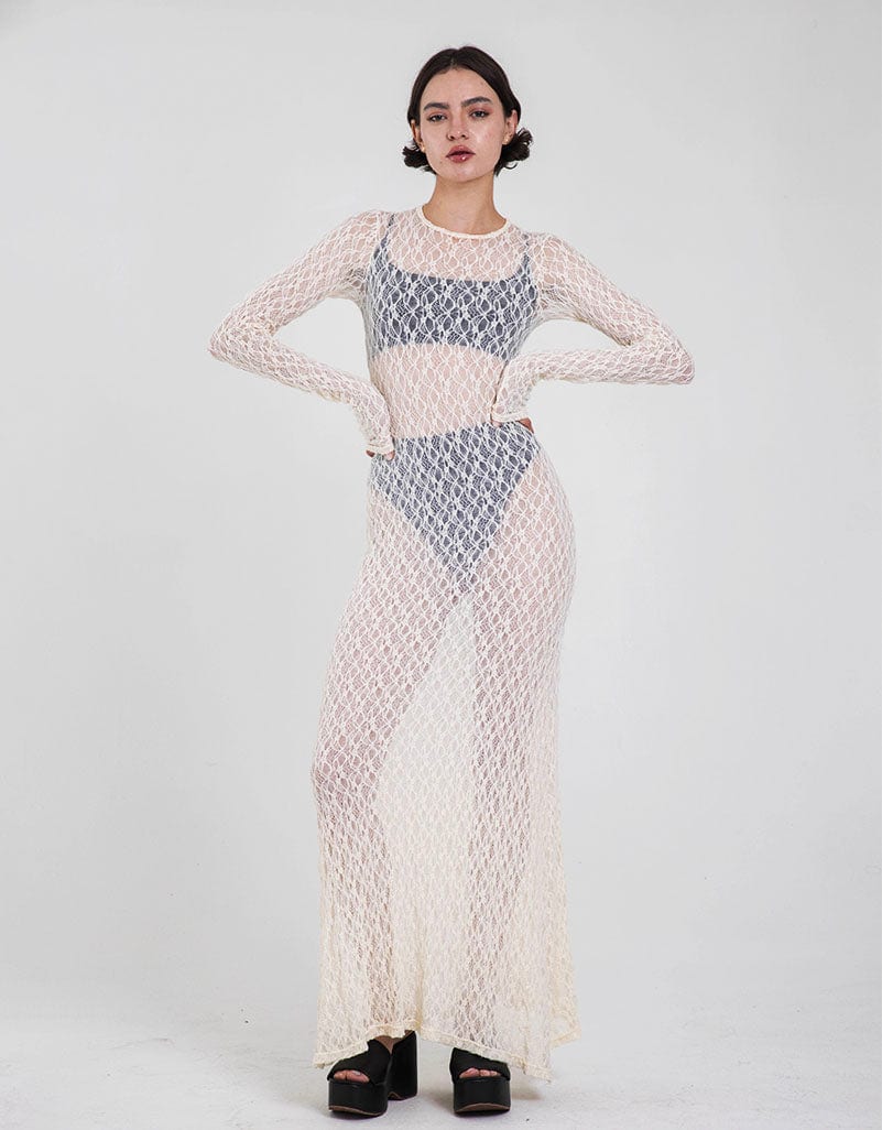 SERENA MARFIL LACE DRESS - imagen 1