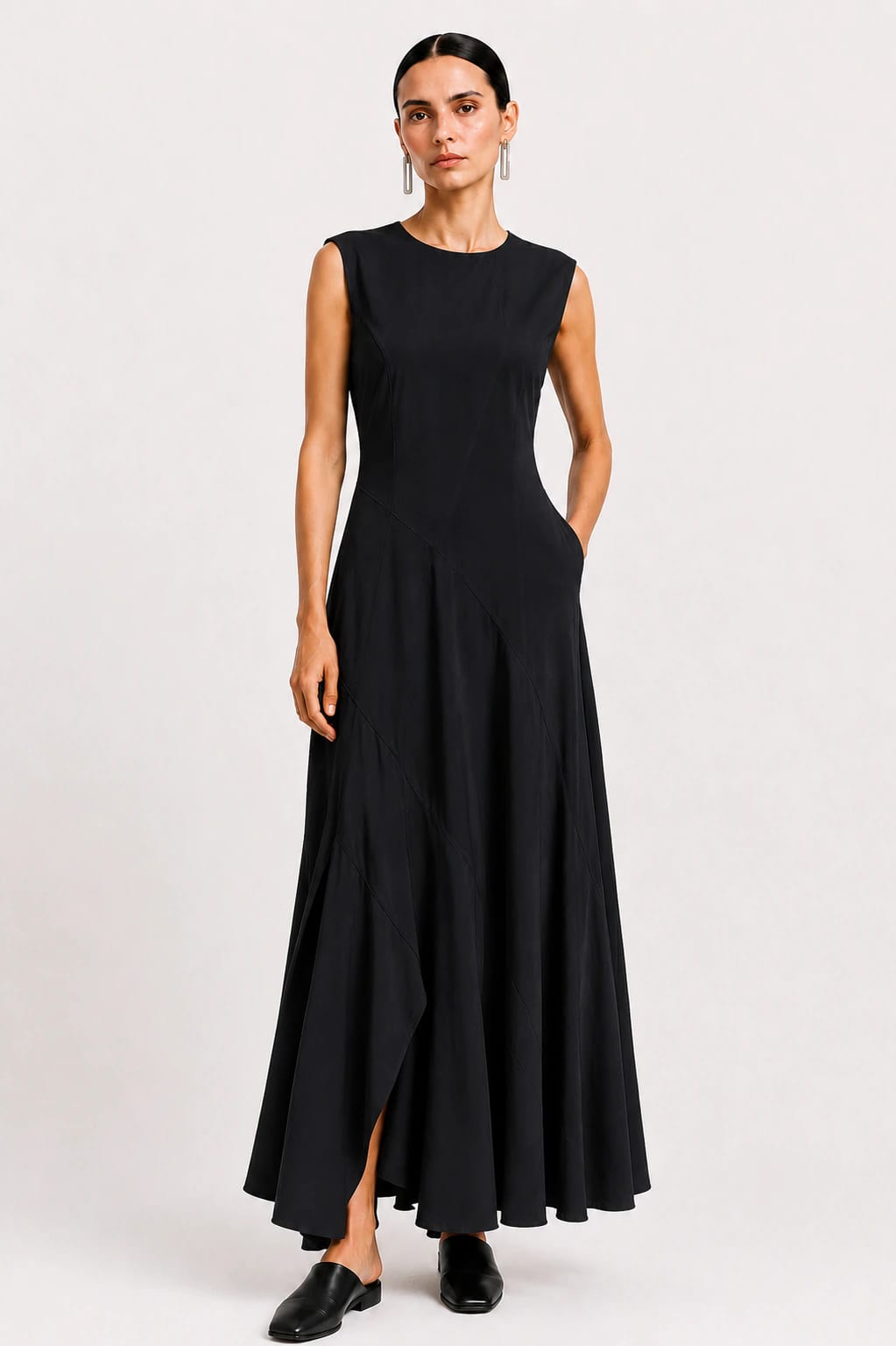 Vestido Asimétrico Negro - imagen 2