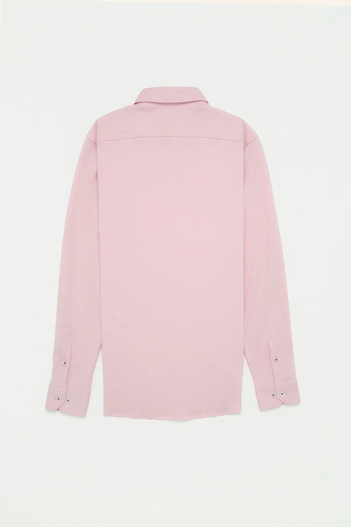 Camisa Piqué Botón Contraste Algodón Rosa Bebé - imagen 4
