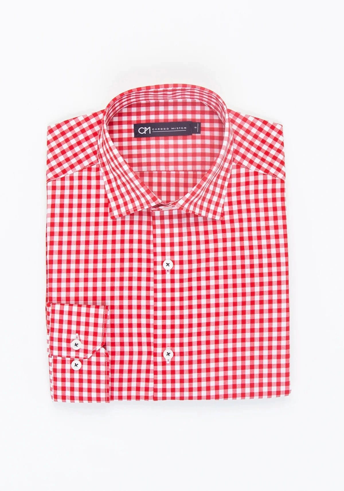 Camisa Popelín Cuadro Vichy Algodón Rojo - imagen 5
