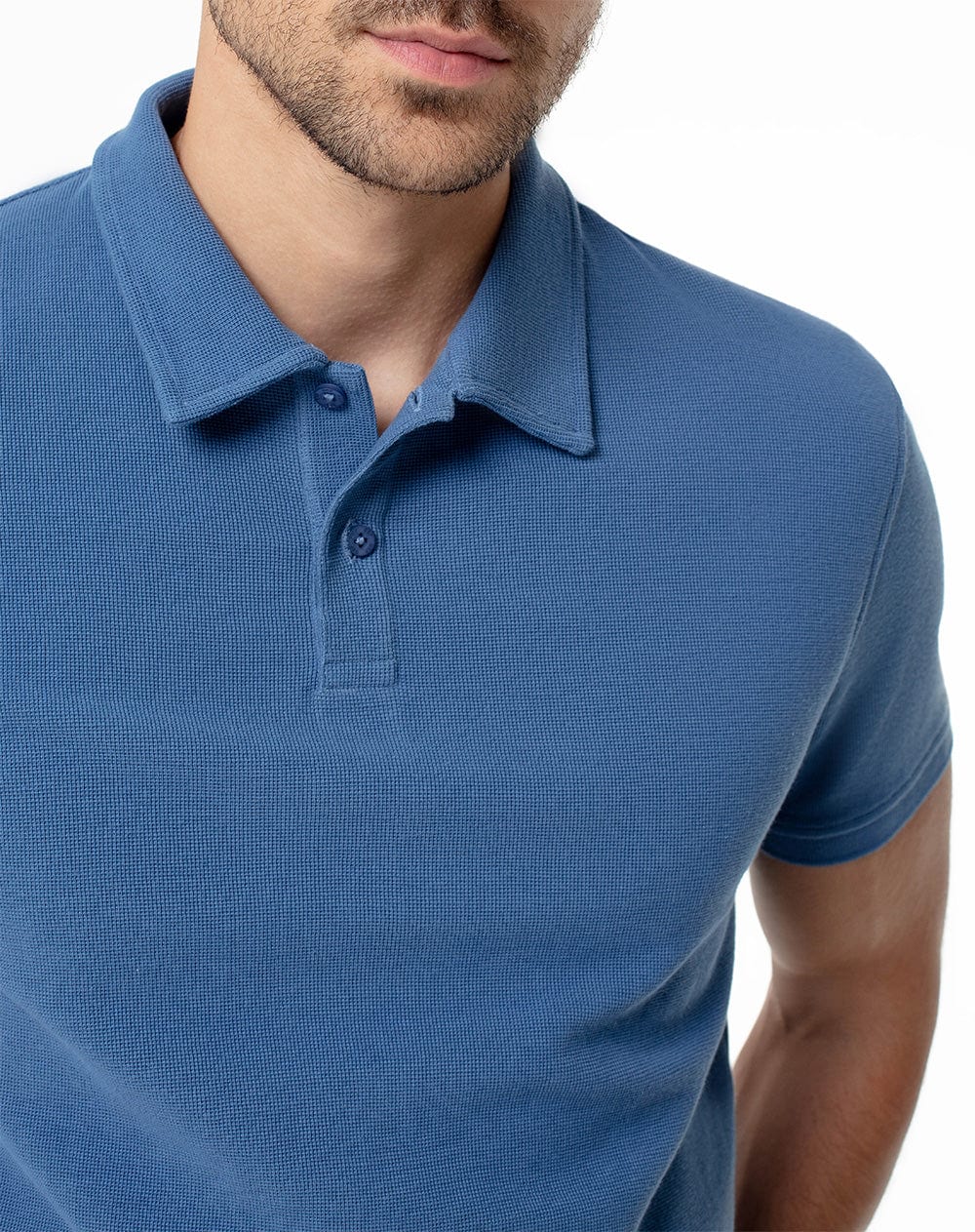 Polo regular algodón azul hombre - imagen 3