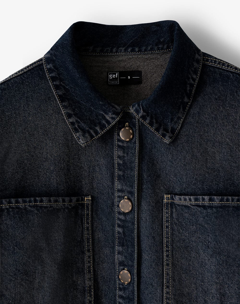 Chaqueta loose índigo oscuro mujer - imagen 2