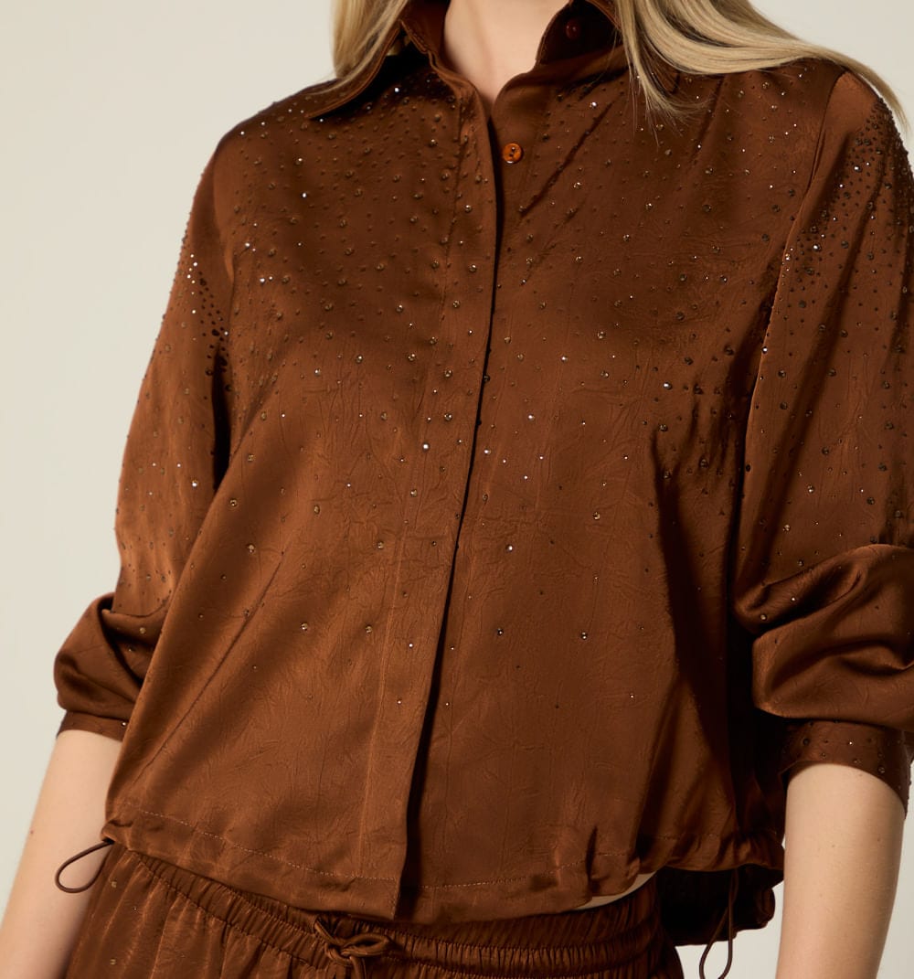 Blusa manga larga  con hot fix - imagen 4