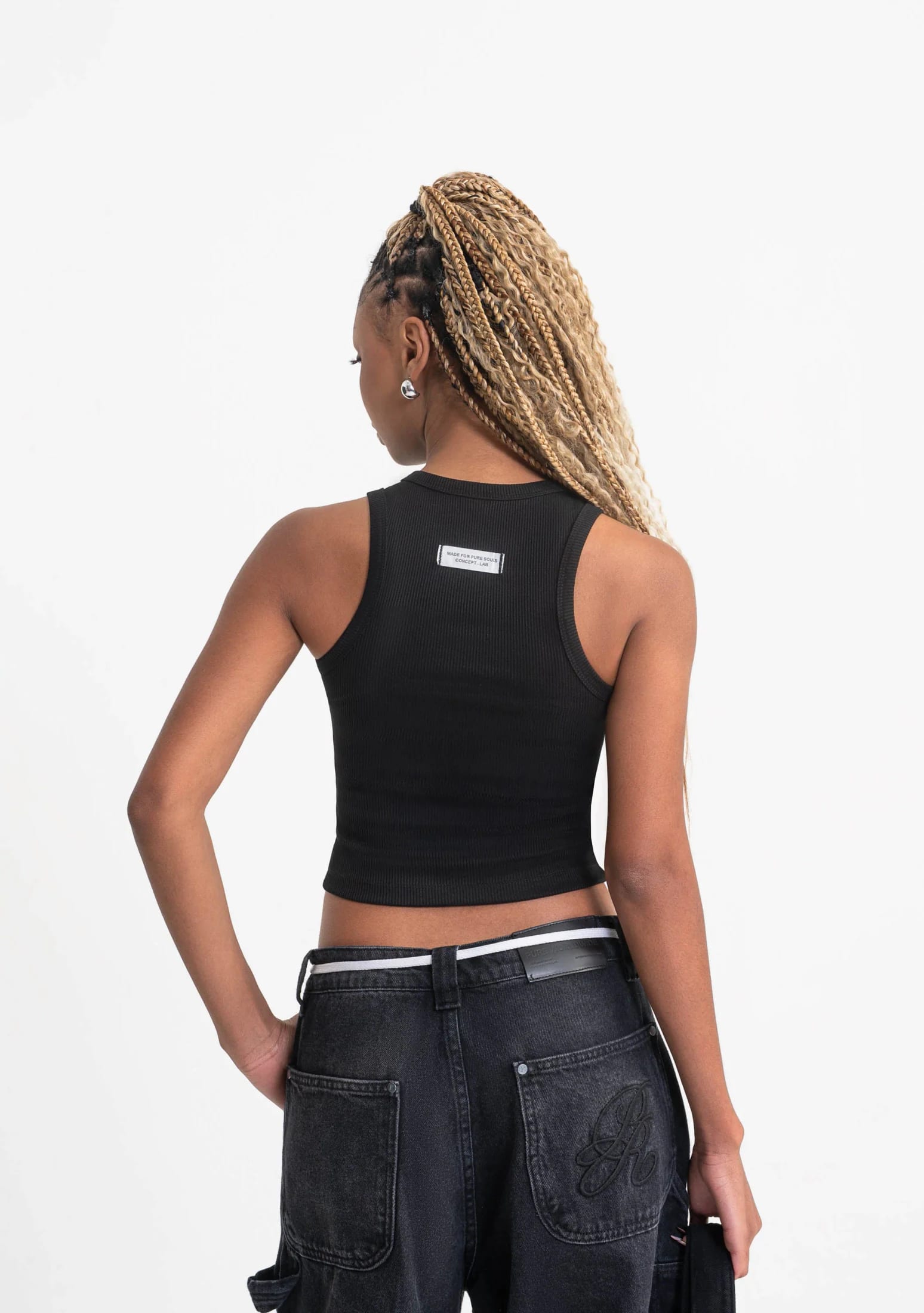 Rustic black tank top - imagen 4