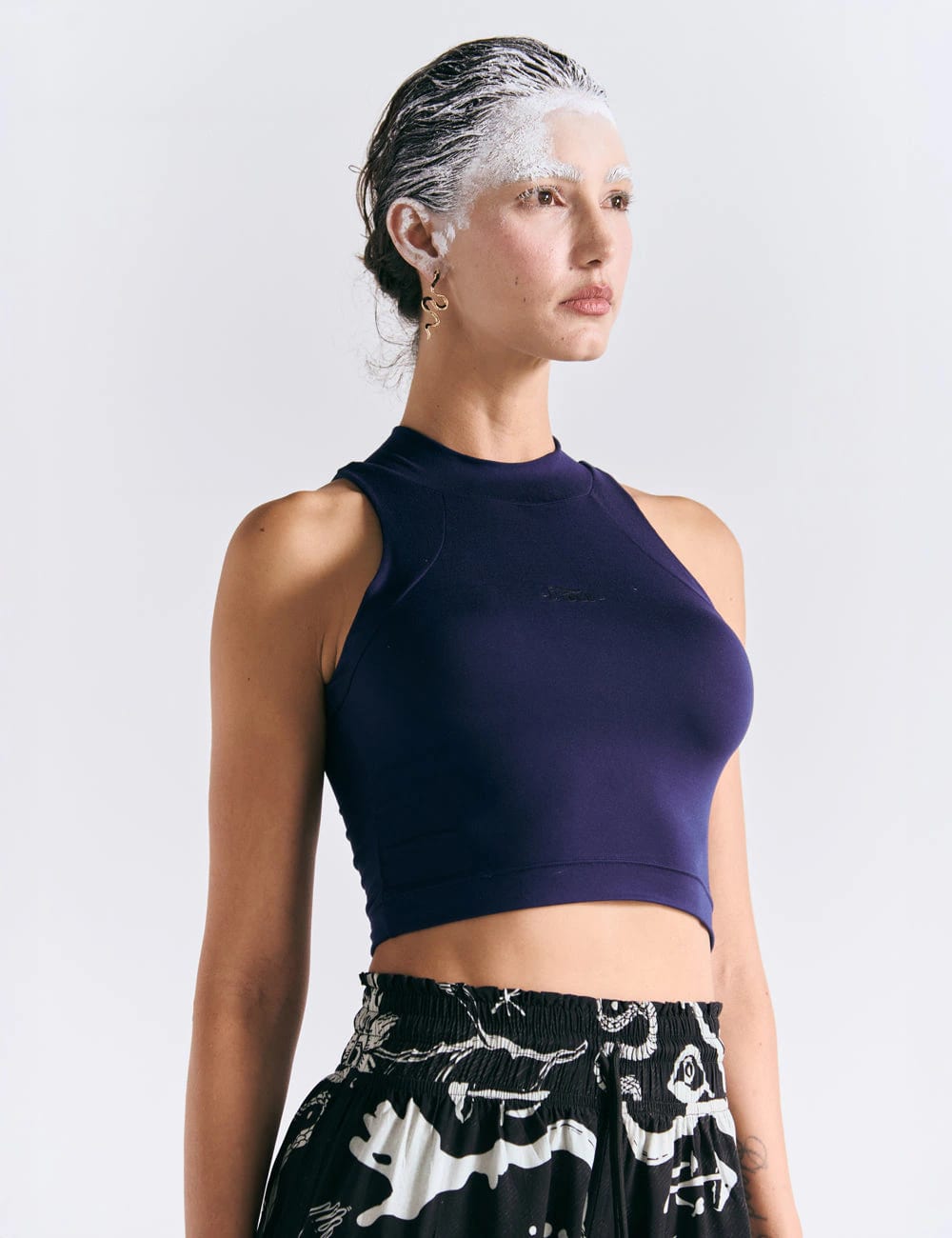 Crop Top Raglan  azul rey Mujer - imagen 5
