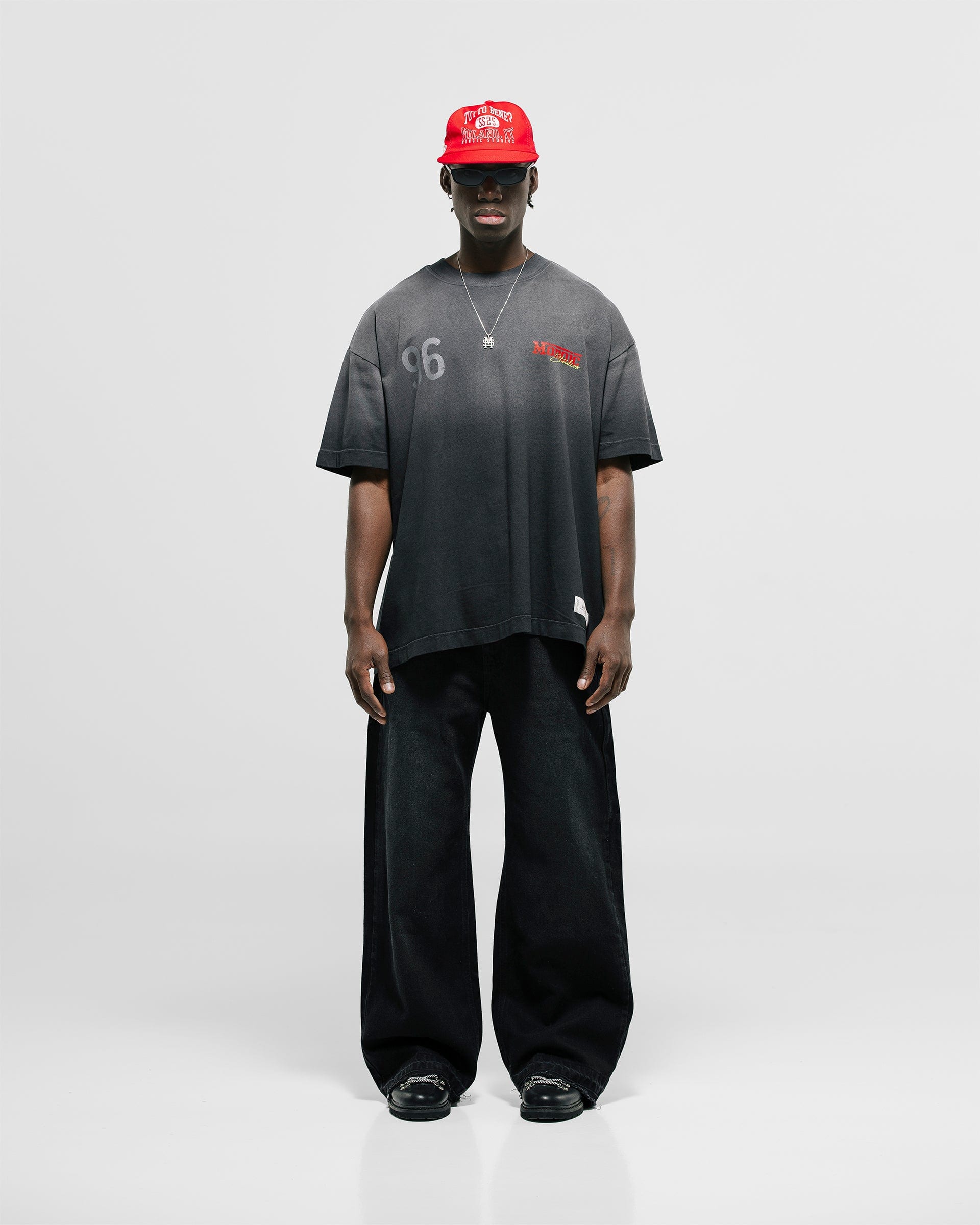 Camiseta Oversized Fit Monza - Negro Desgastado - imagen 6