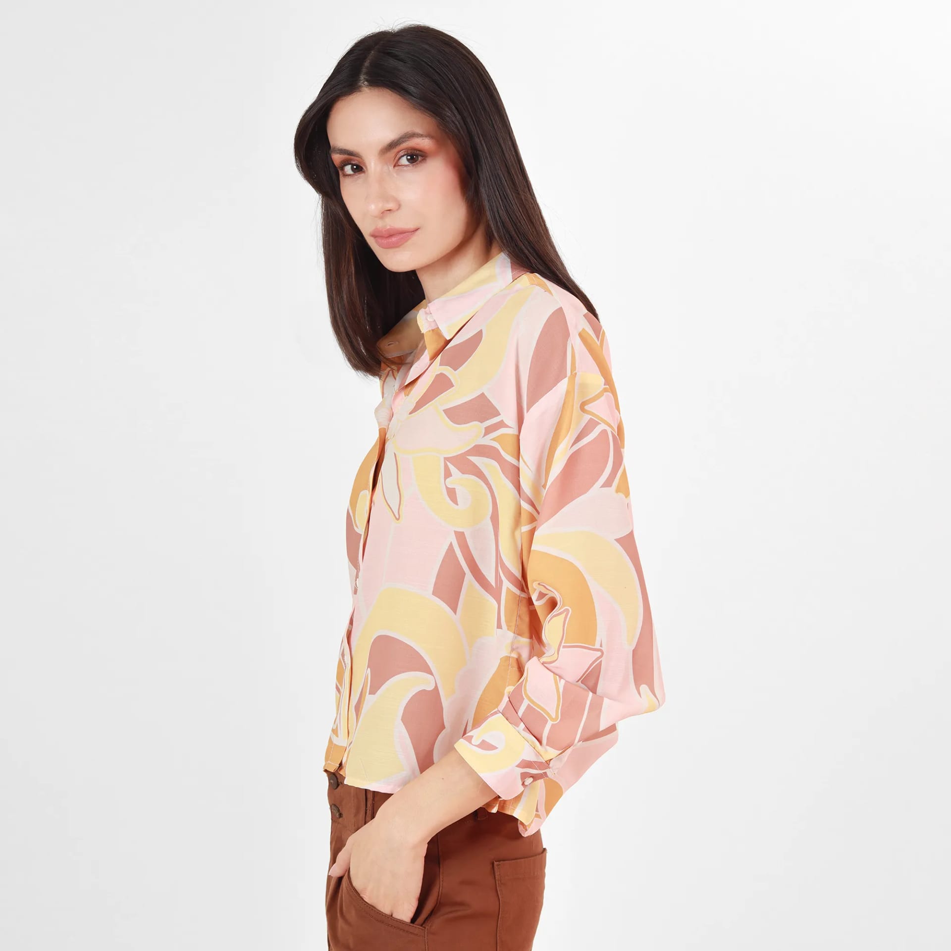 Camisa Cuello Camisero Manga Larga - imagen 6