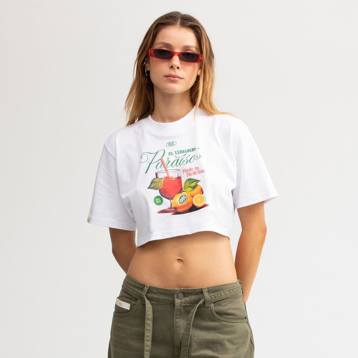 Paraíso Crop Top - White - imagen 2