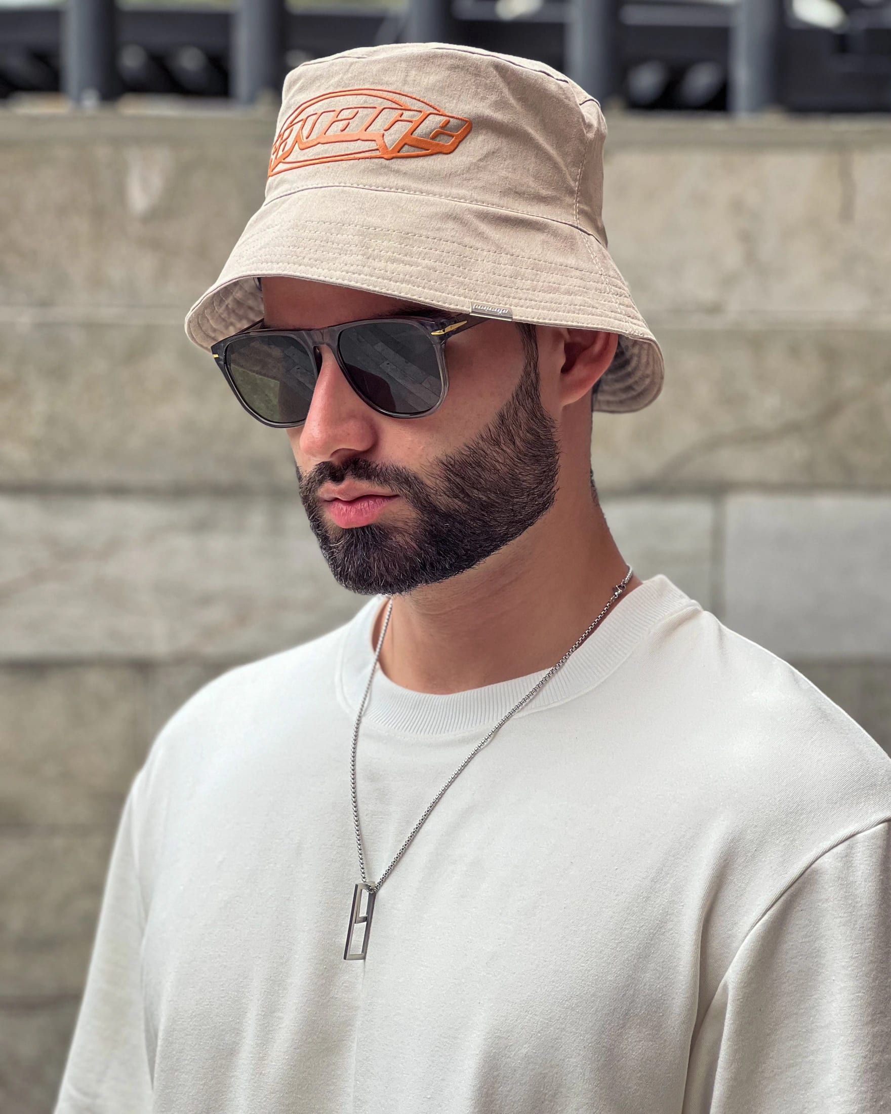 Bucket hat beige/svg naranja  14265 - imagen 2