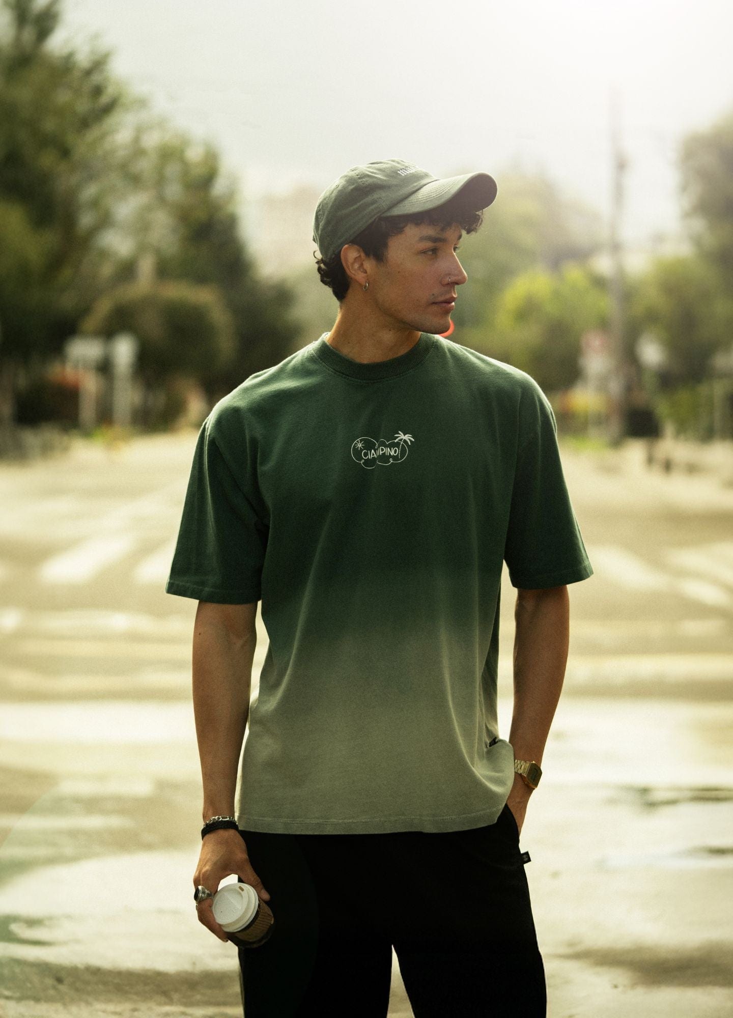 Mentally Not Here Boxy Fit - Verde Gradiente - imagen 3