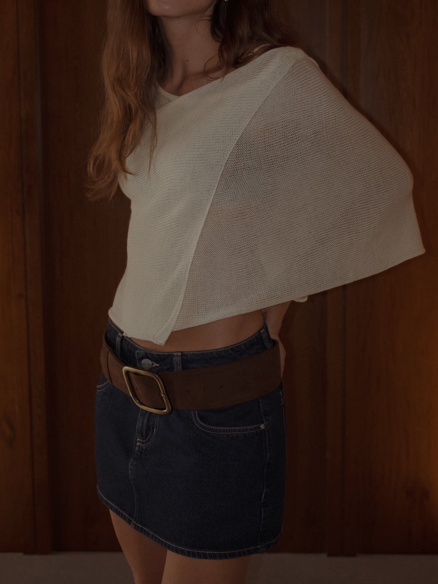 INDIGO MINI SKIRT - RAW DENIM - imagen 4