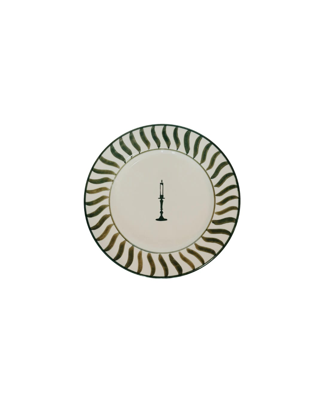 SET X 2 DESSERT PLATE CANDLE - GREEN - imagen 3
