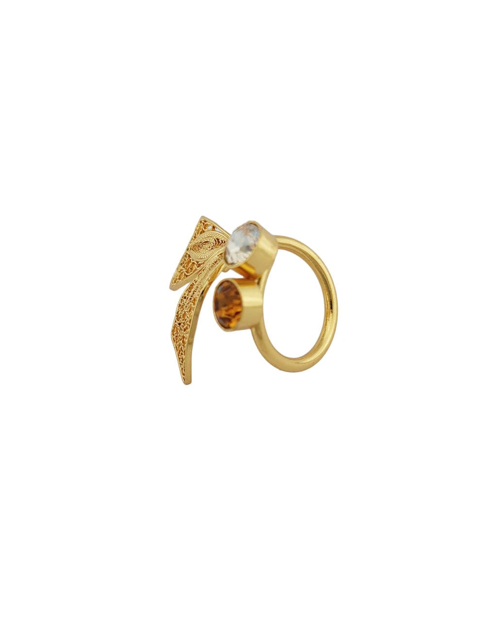 Anillo Alas Mariposa con cristales - imagen 4