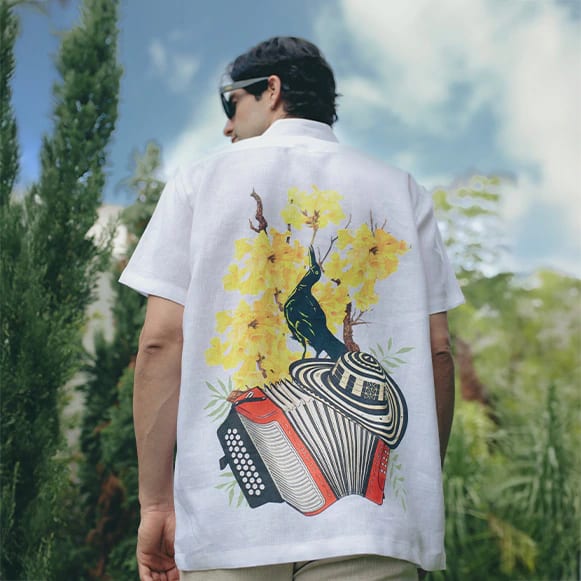 CAMISA MC 100% LINO ESTAMPADO VS HOMBRE - imagen 4