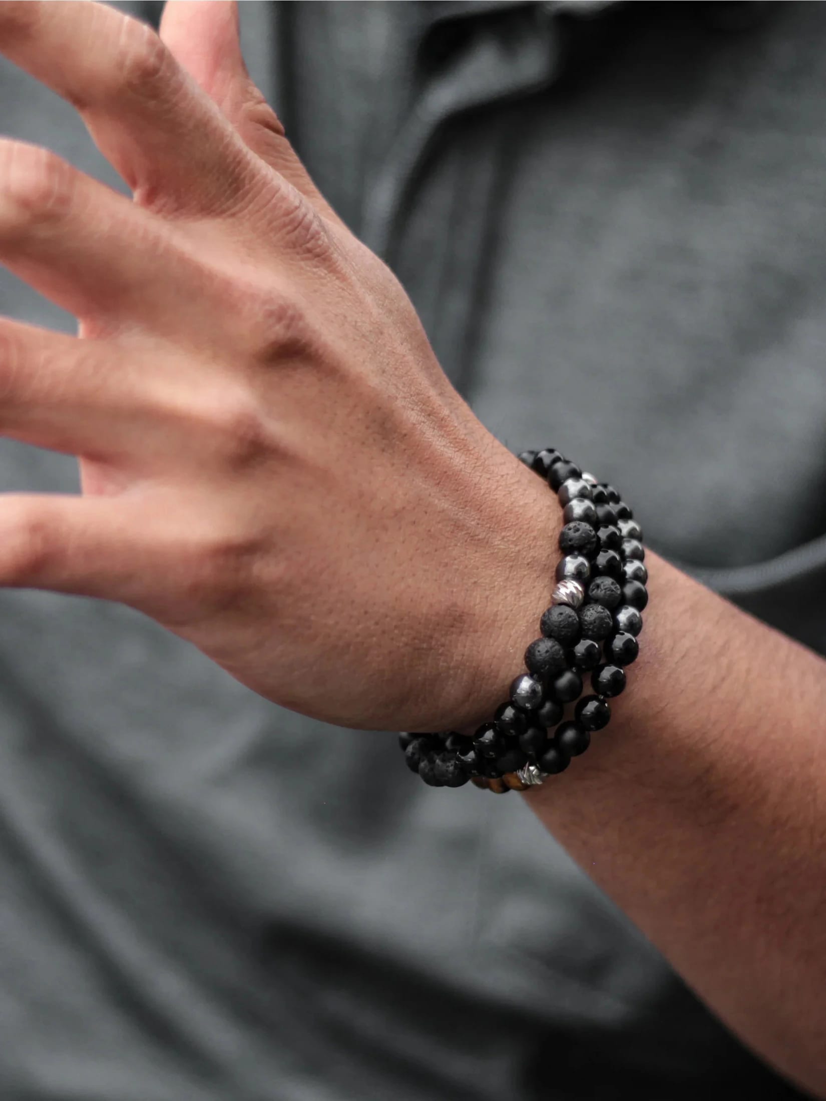 Brazalete Triple All Black 6mm - imagen 8