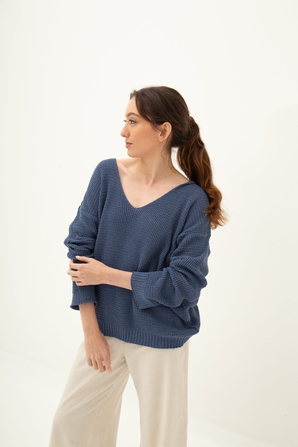Saco Capota Oversized Petróleo - imagen 1