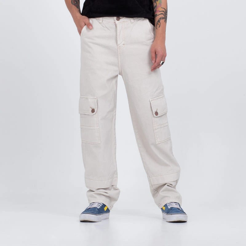 Jean Masculino Cargo H-163 Marfil - imagen 1