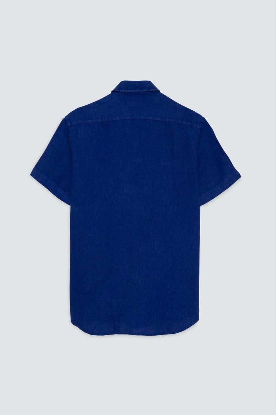 Men's linen shirt blue ink - imagen 2