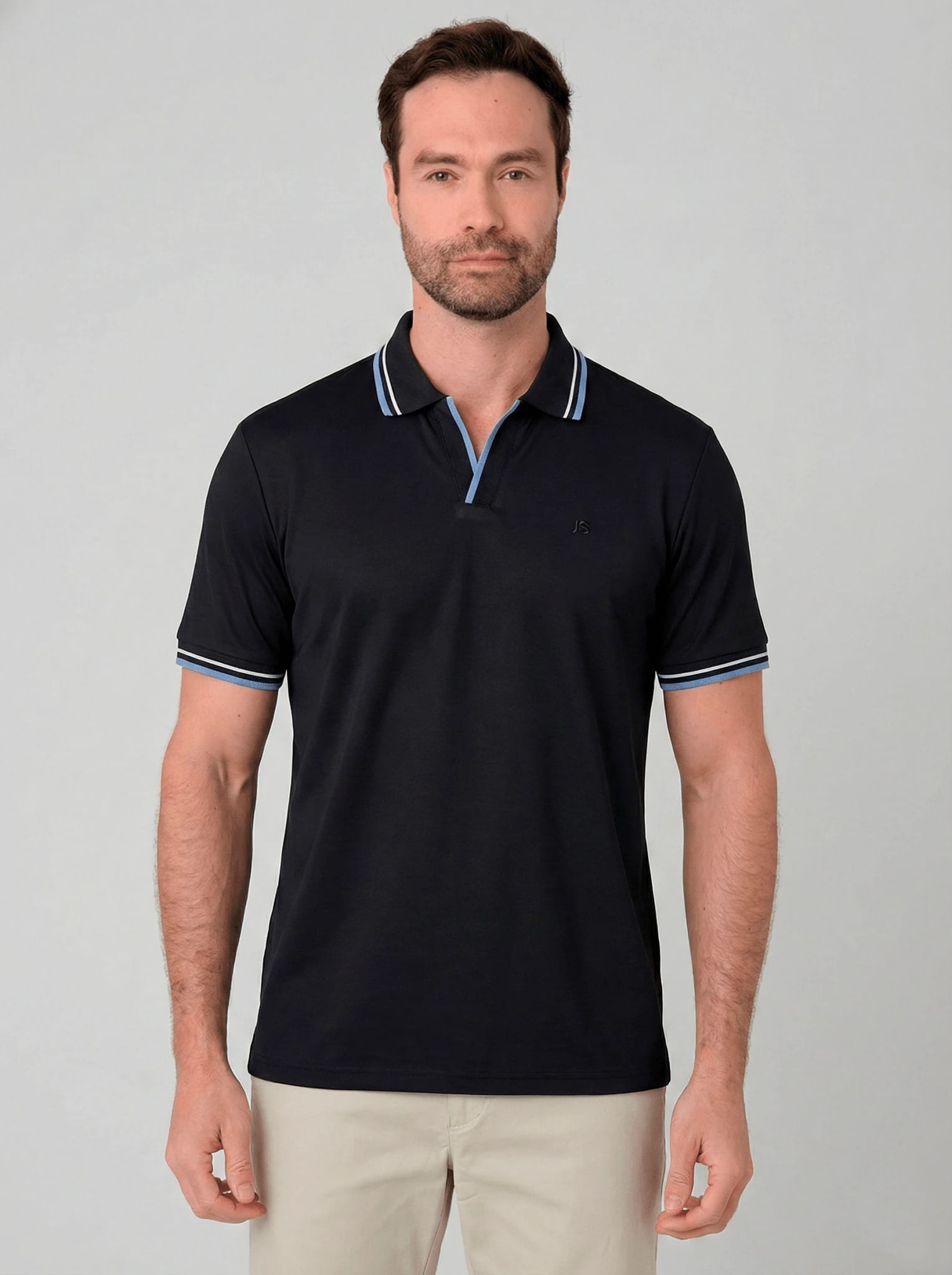 Camiseta polo cuello v para hombre Jon Sonen 020325001 - imagen 2
