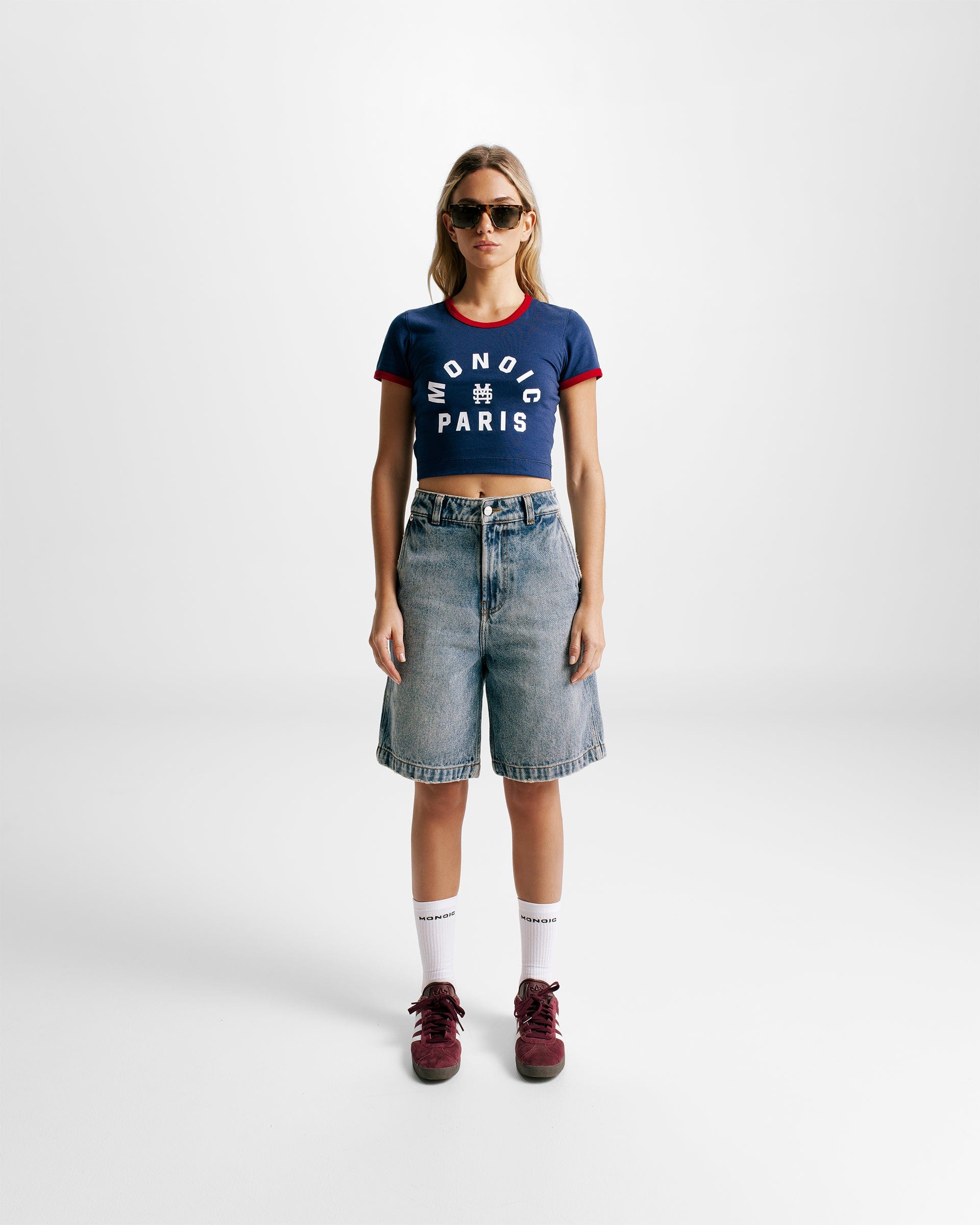 Crop Top Monoic Paris - Azul Navy y Rojo - imagen 6