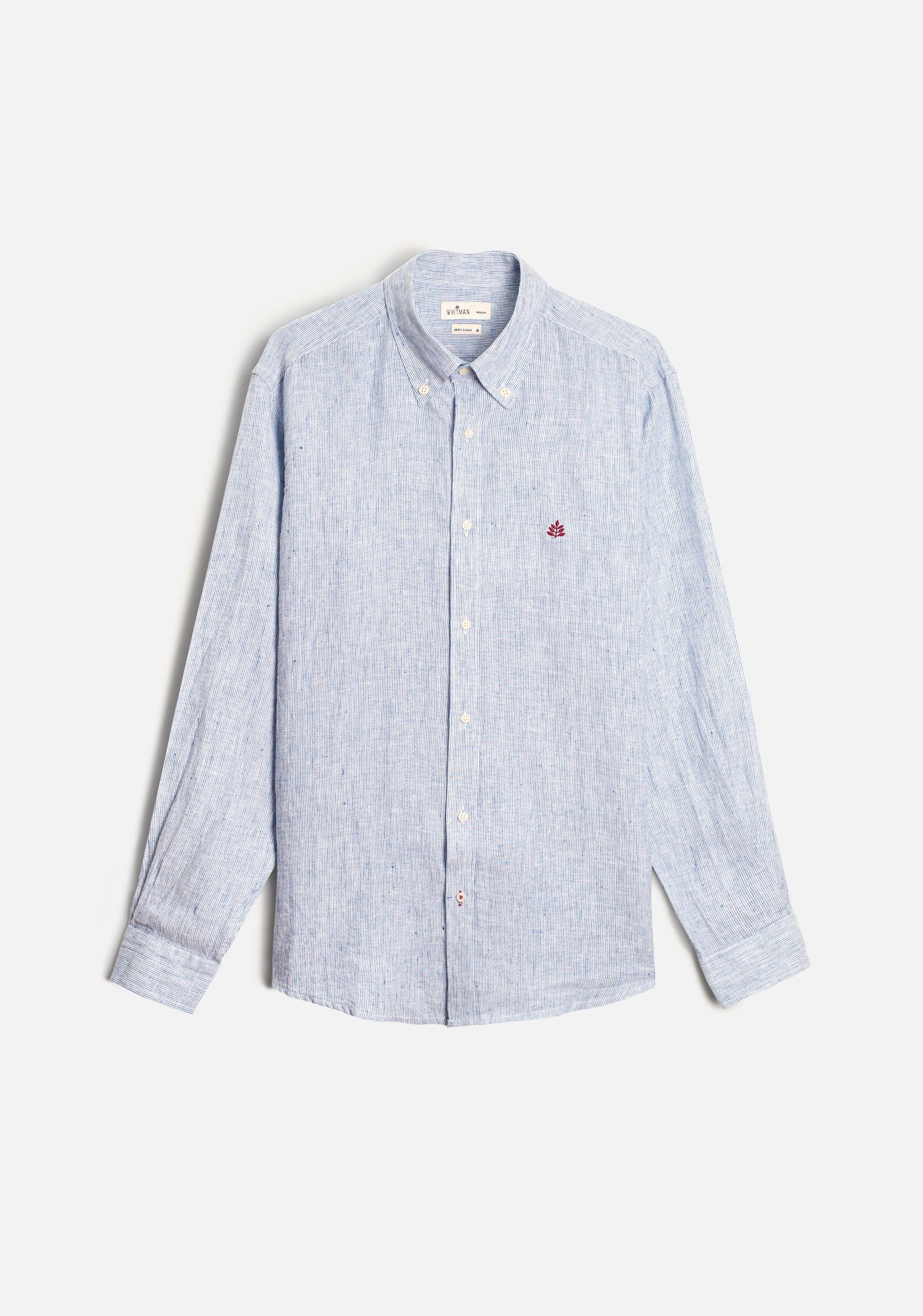 Camisa H CBD Lino L-Vin Rayas Azul Claro-Blanco - imagen 1