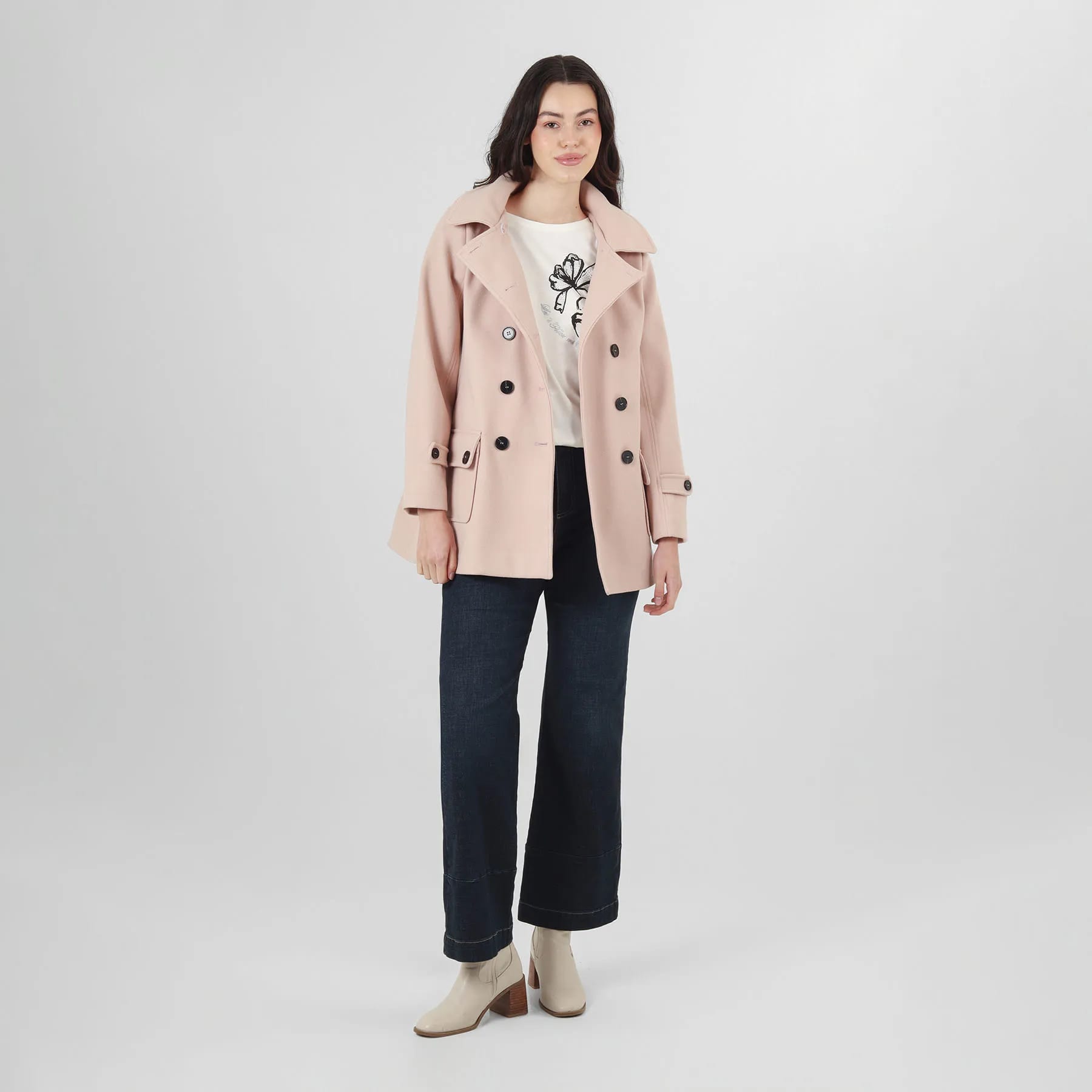 Chaqueta abrigo trench cruzado cuello solapa con capucha - imagen 14