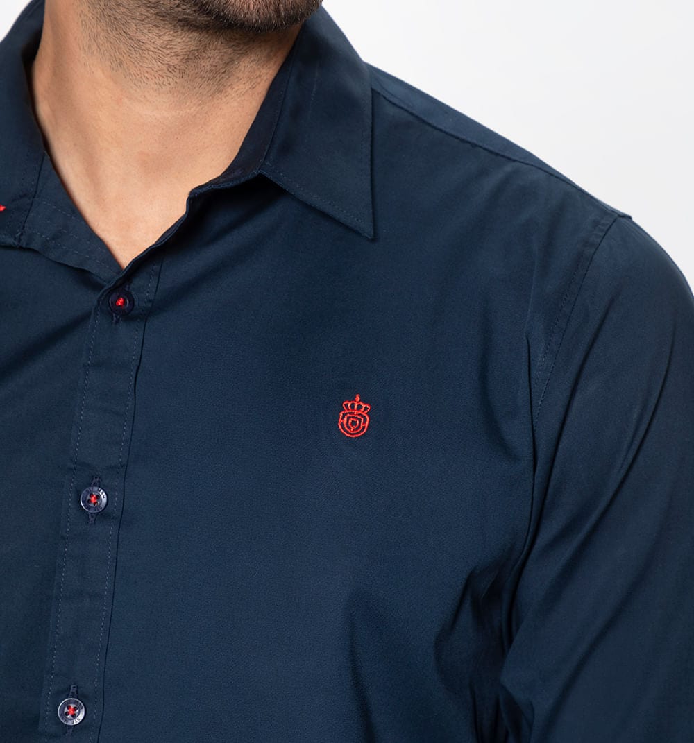 Camisa manga larga slim fit con cinta en - imagen 4