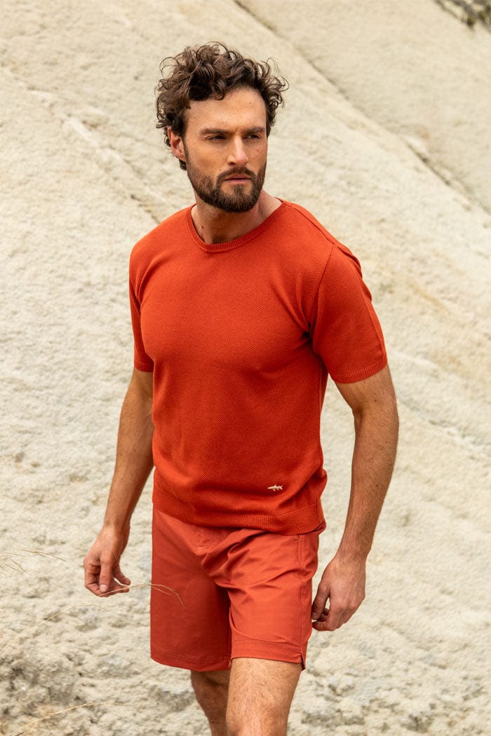 CAMISETA DE PUNTO TERRACOTA - imagen 2