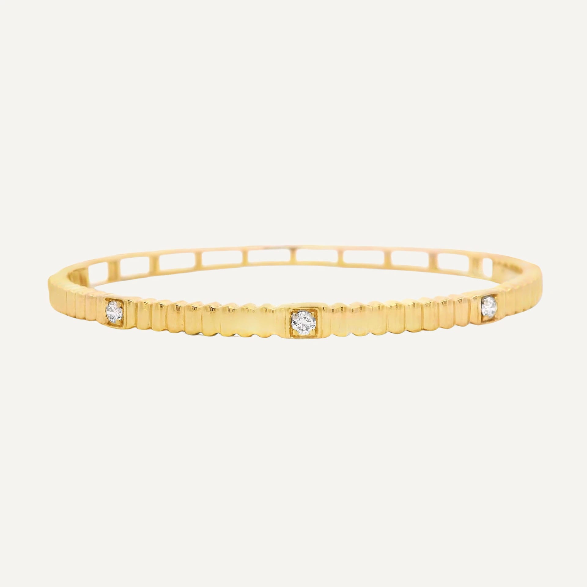 Pulsera Bangle Textura 3 Piedras - imagen 3