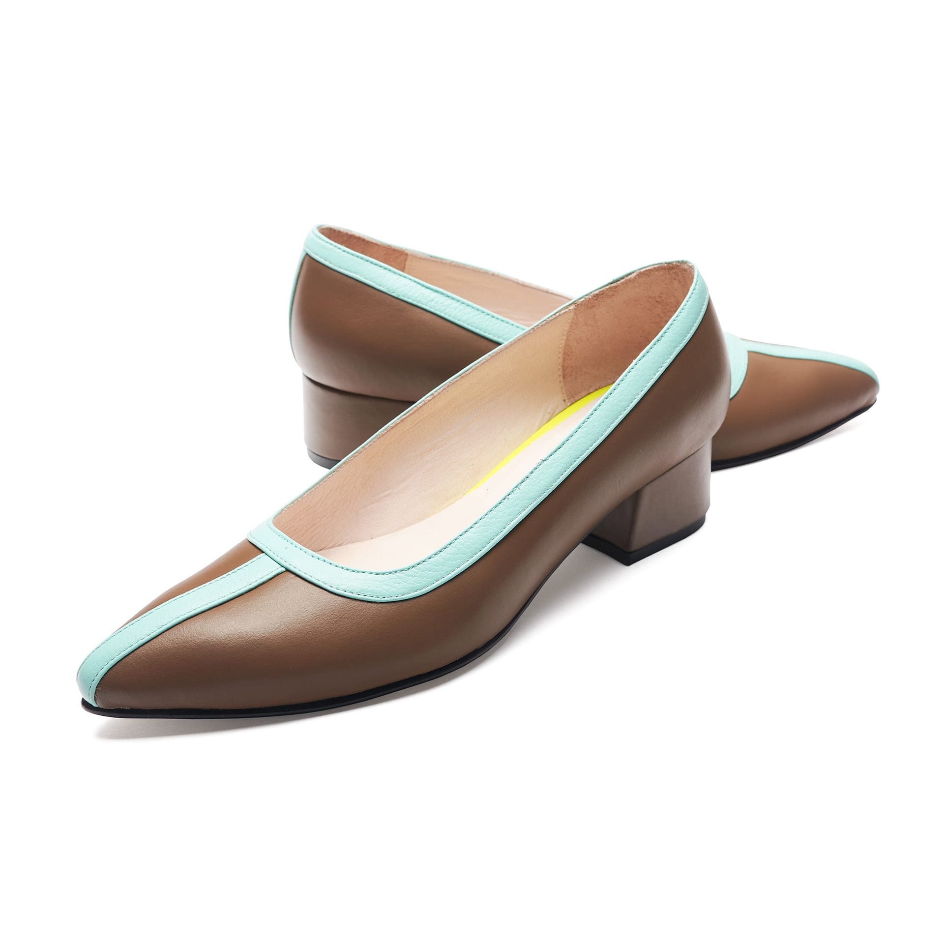 Midi Heels - Taupe x Sky Blue - imagen 3