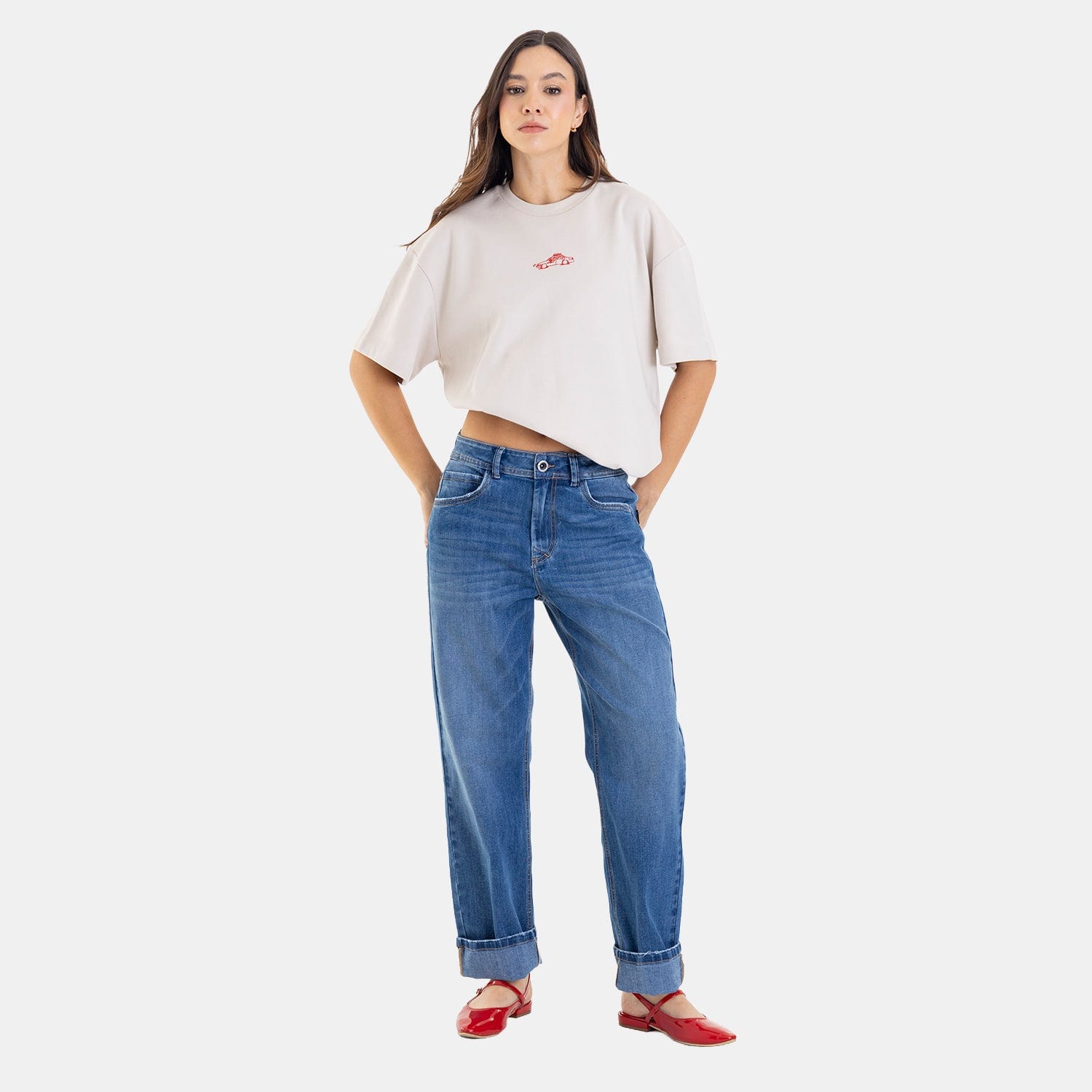 Straight Fit Jeans Mid Blue - imagen 1
