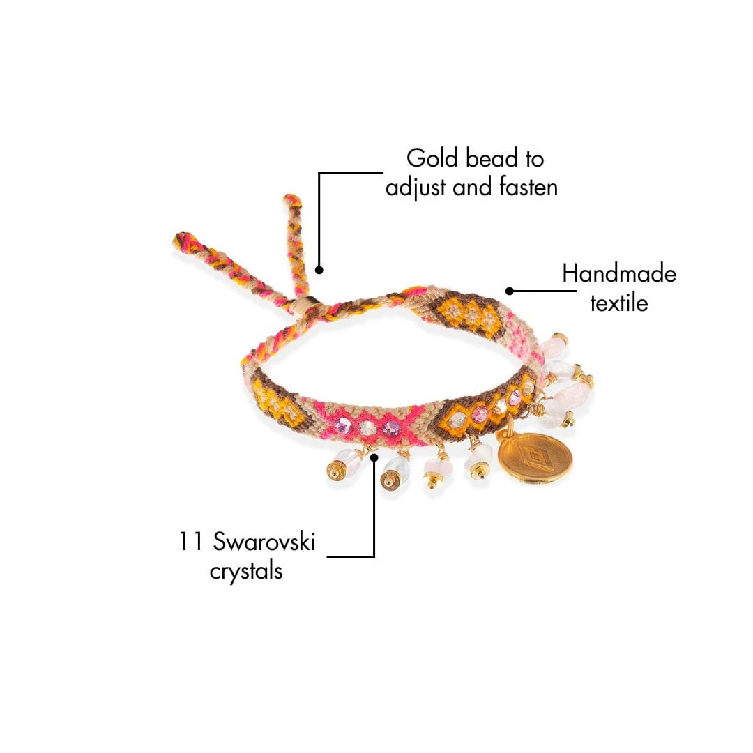 Kalepsu Wayuu bracelet - vanilla - imagen 4