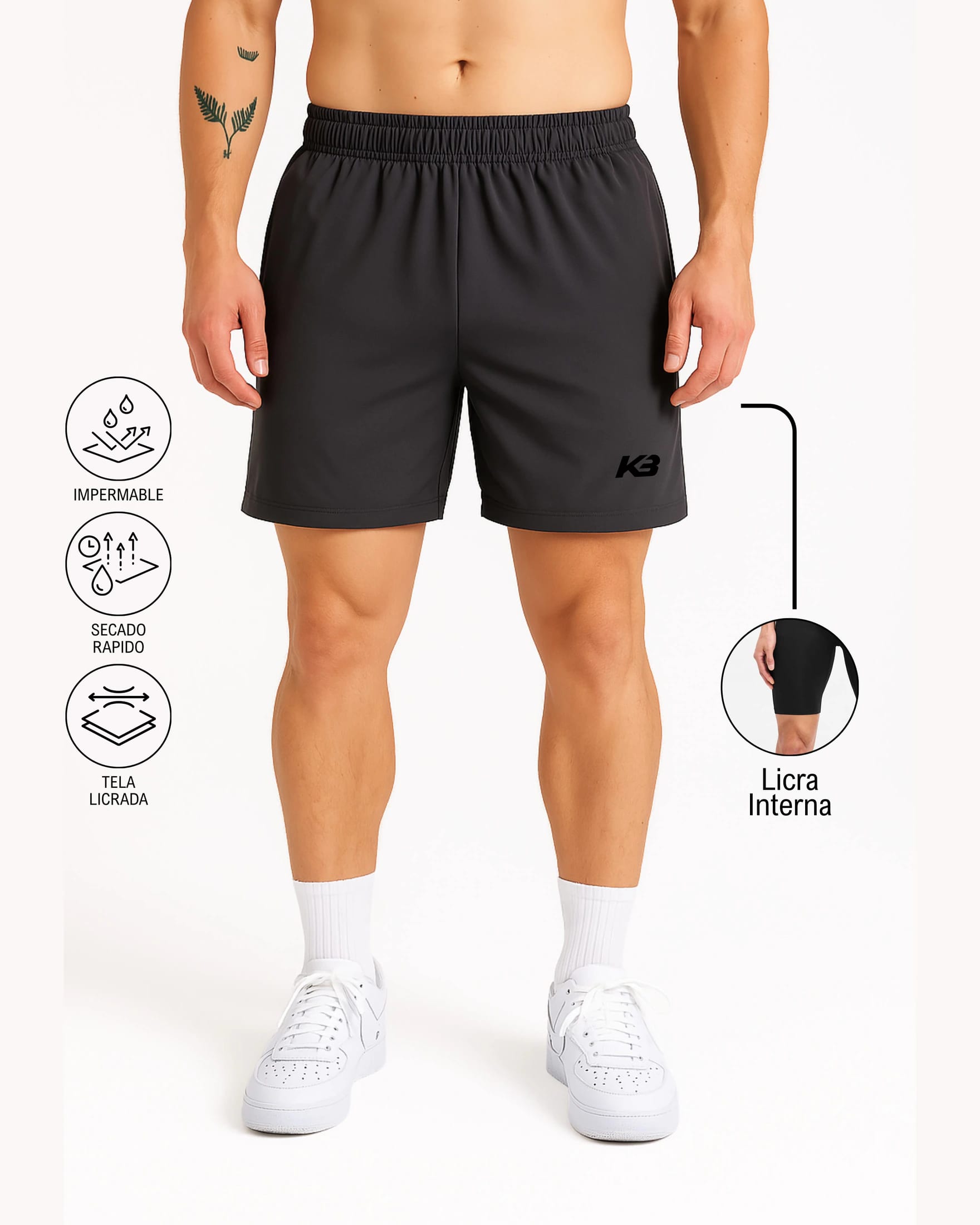 Pantaloneta Con Licra Interna, Medida Perfecta┃KBMEN RF.279 - imagen 8