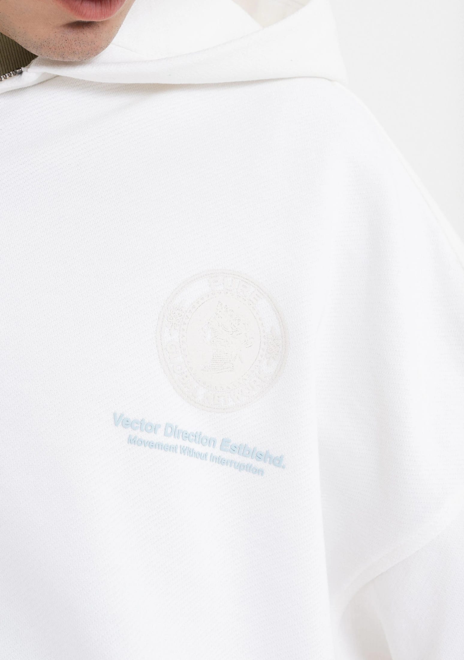 Across The Lines White Zip Hoodie - imagen 8