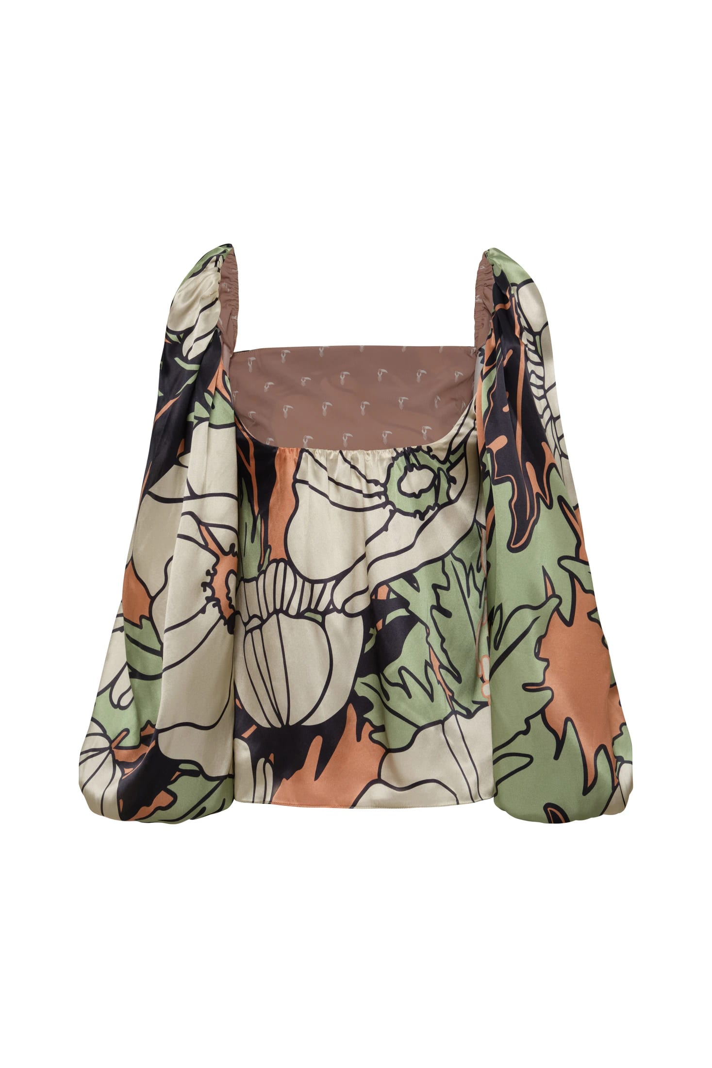 Celia Satin Silk Blouse / Sage - imagen 2
