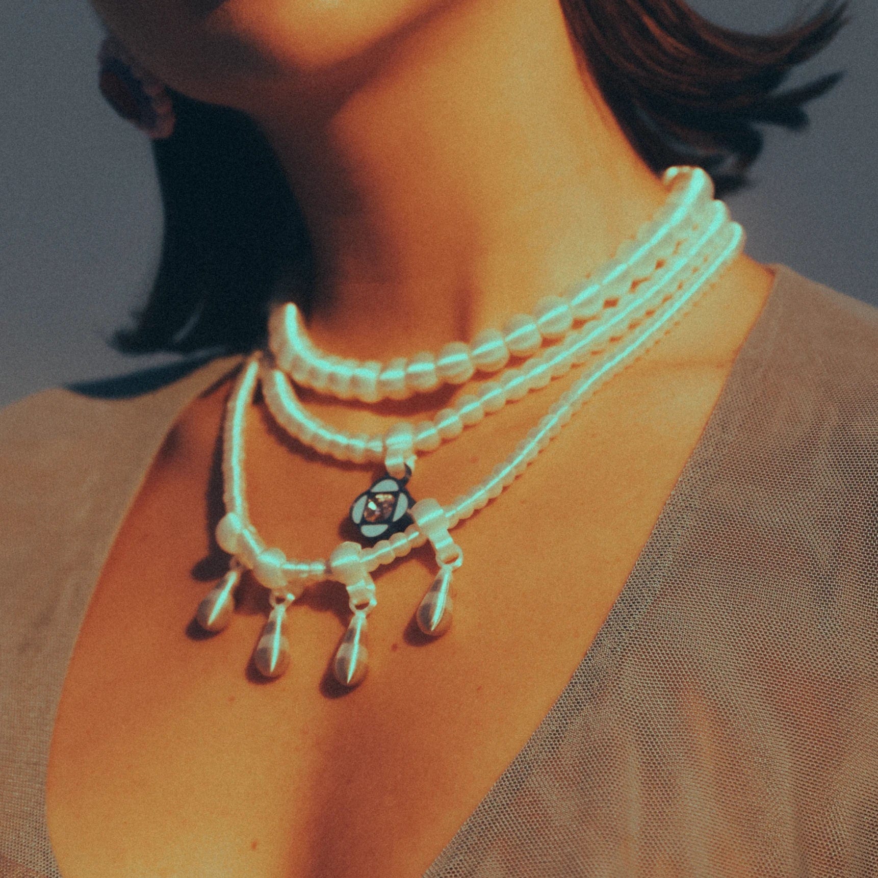 TRIPLE STRAP ISABEL NECKLACE - imagen 1