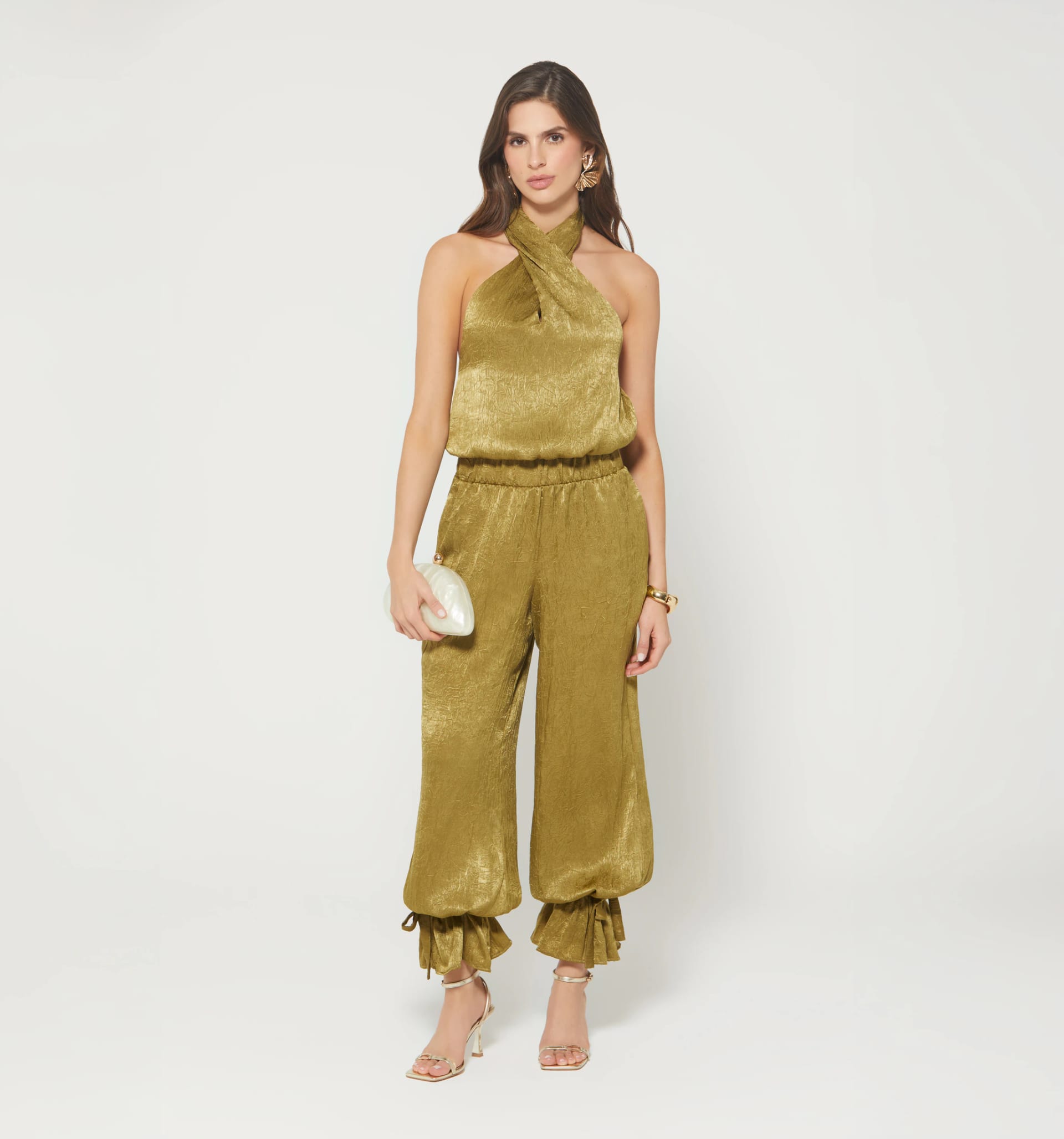 Blusa globo cuello halter - imagen 1