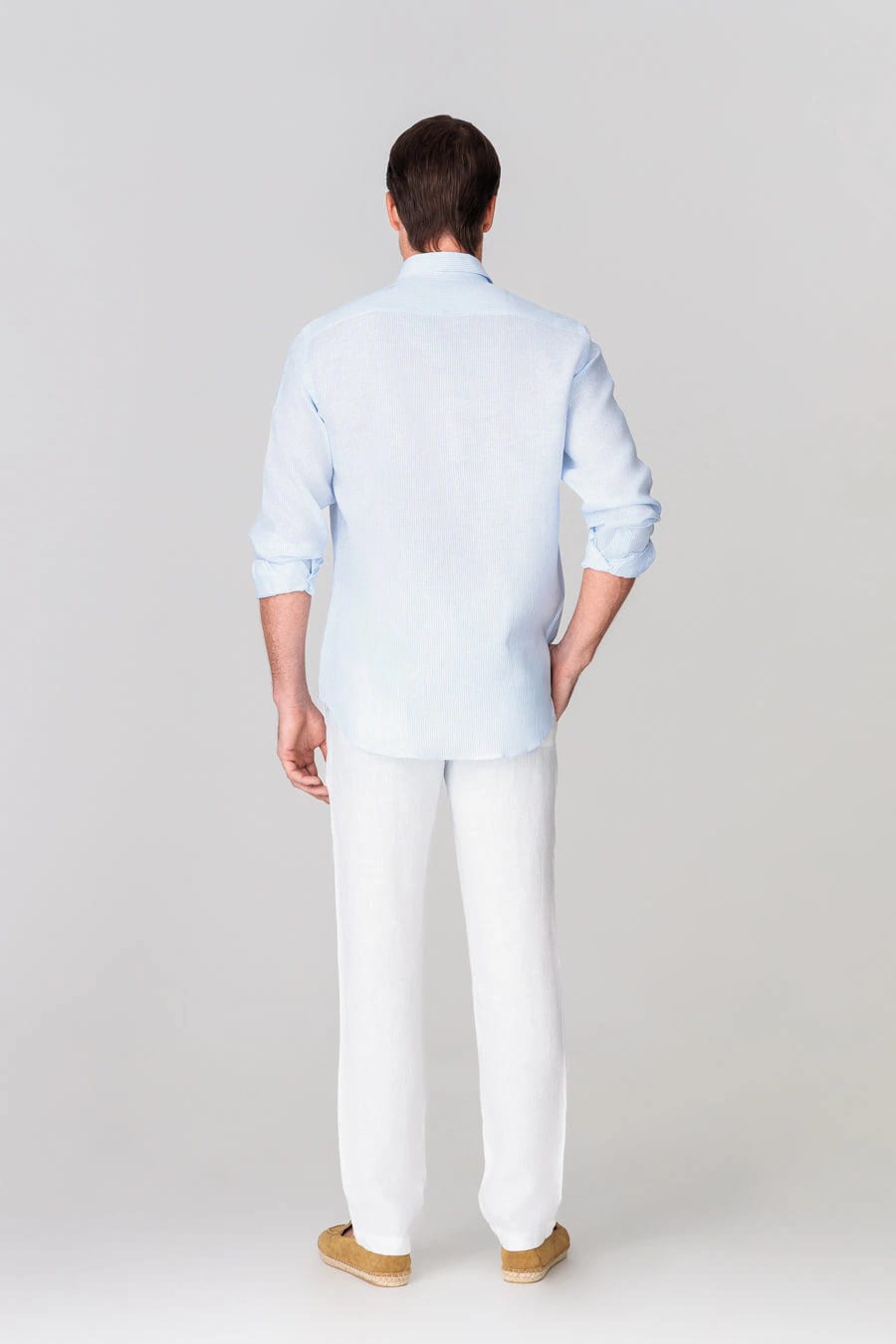 Men's linen pants white - imagen 2