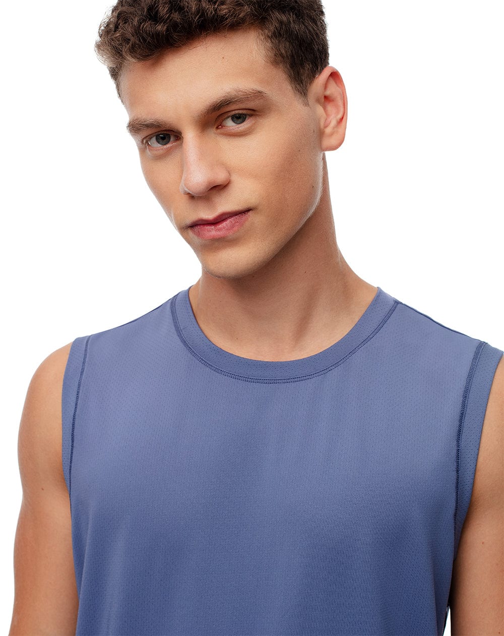 Camisilla deportiva antibacterial azul hombre - imagen 4