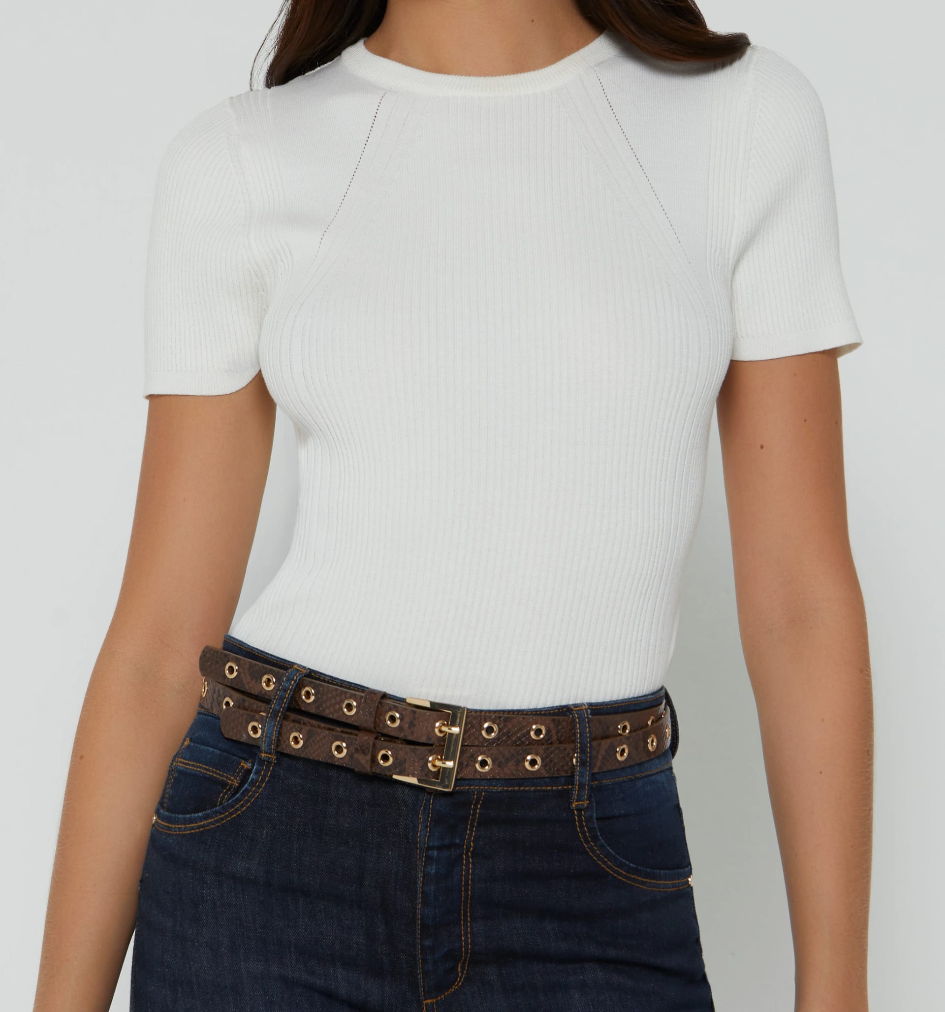 Blusa manga corta tejida - imagen 8