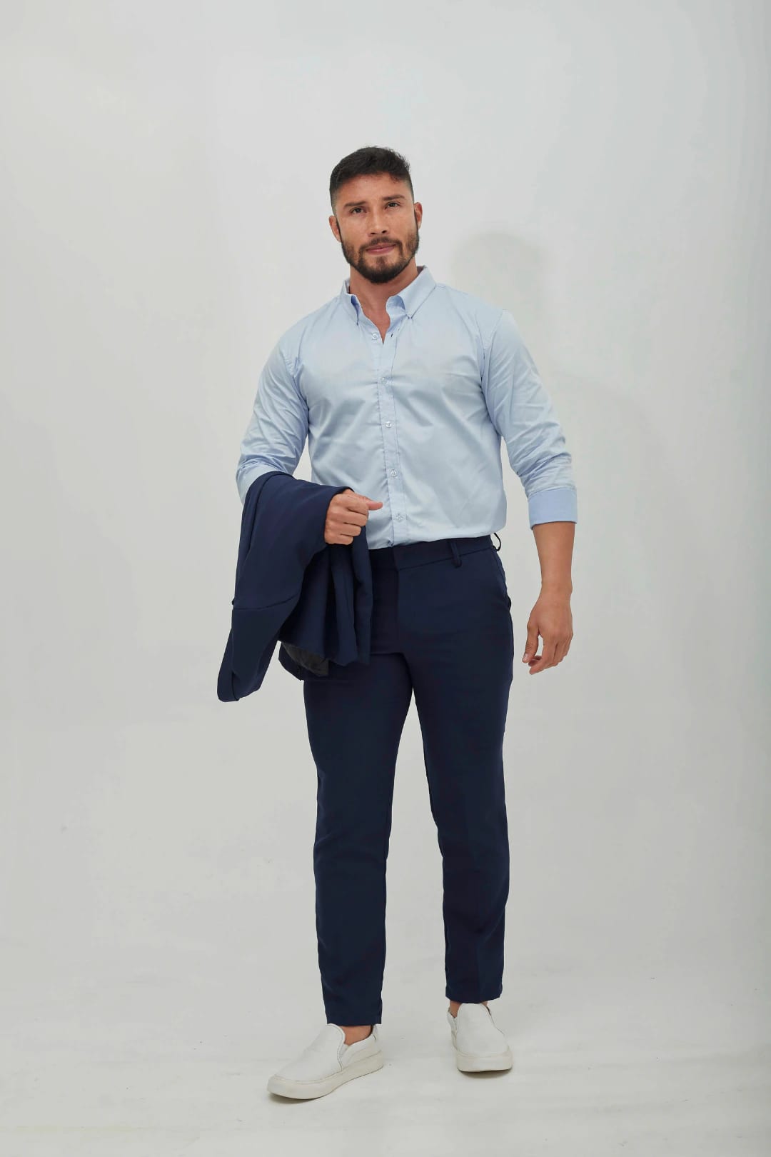 Camisa Clásica Celeste Eleganza - imagen 3