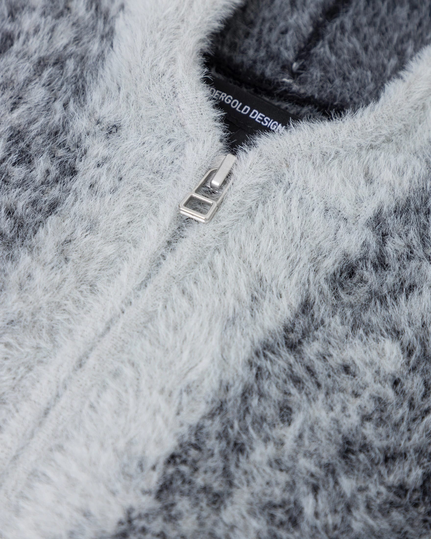 Basics Knit Zip Up Hoodie Bone/Black - imagen 4
