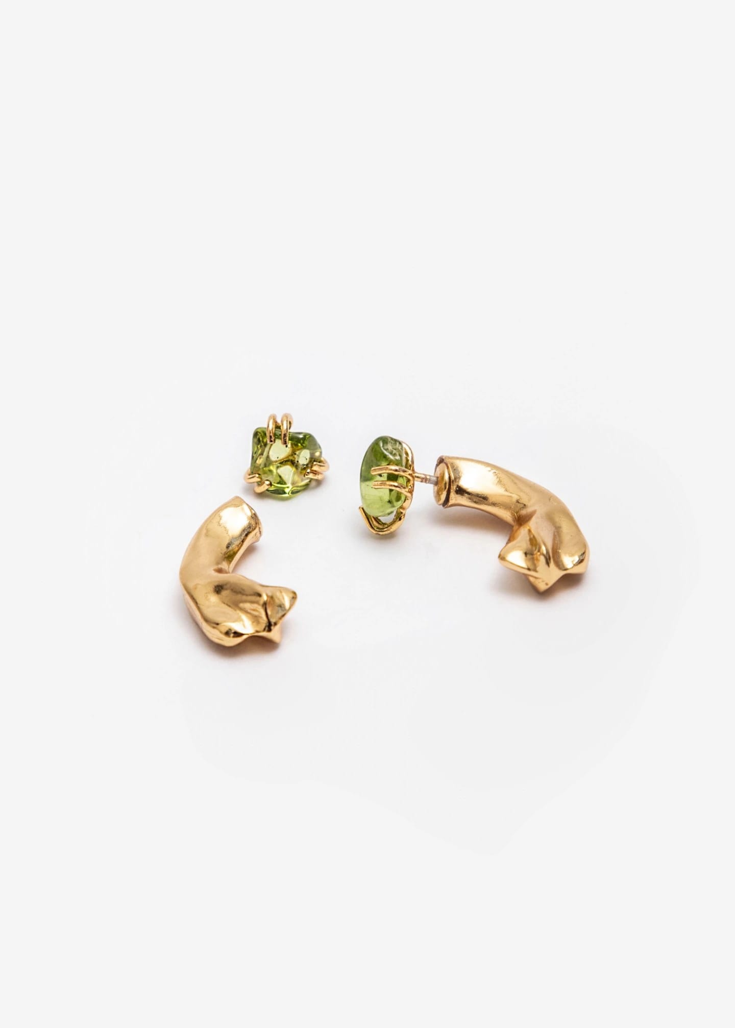 Aretes Peridoto Mini Petal Curve - imagen 1