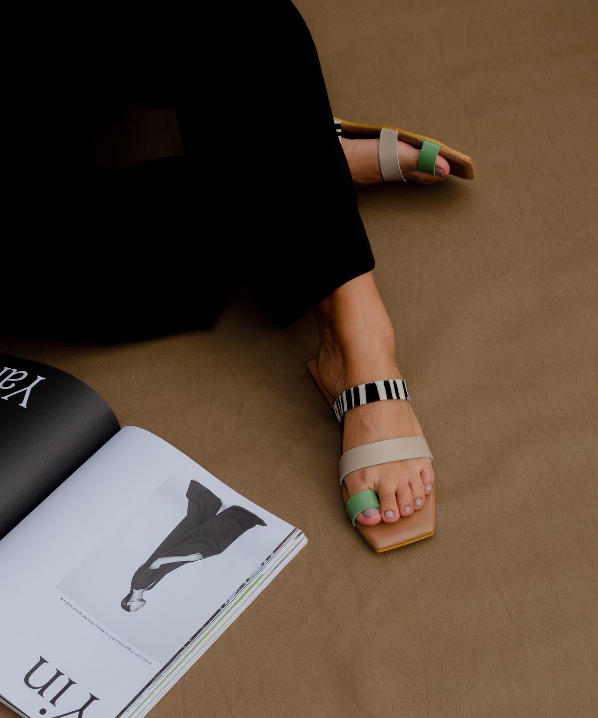 The Ocaso sandal – verde/taupe – edición limitada - imagen 5