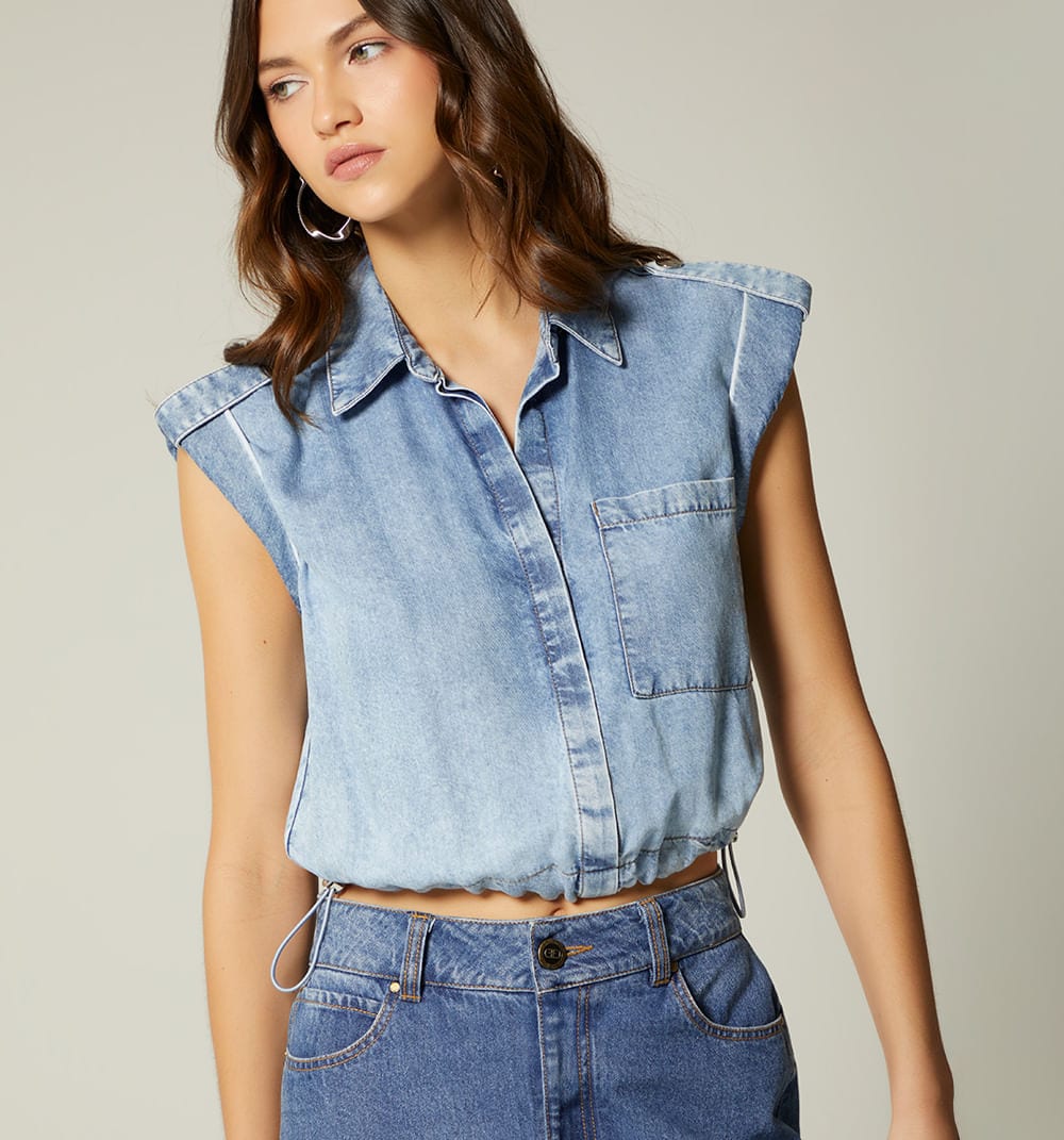 Blusa manga sisa con elastico - imagen 2