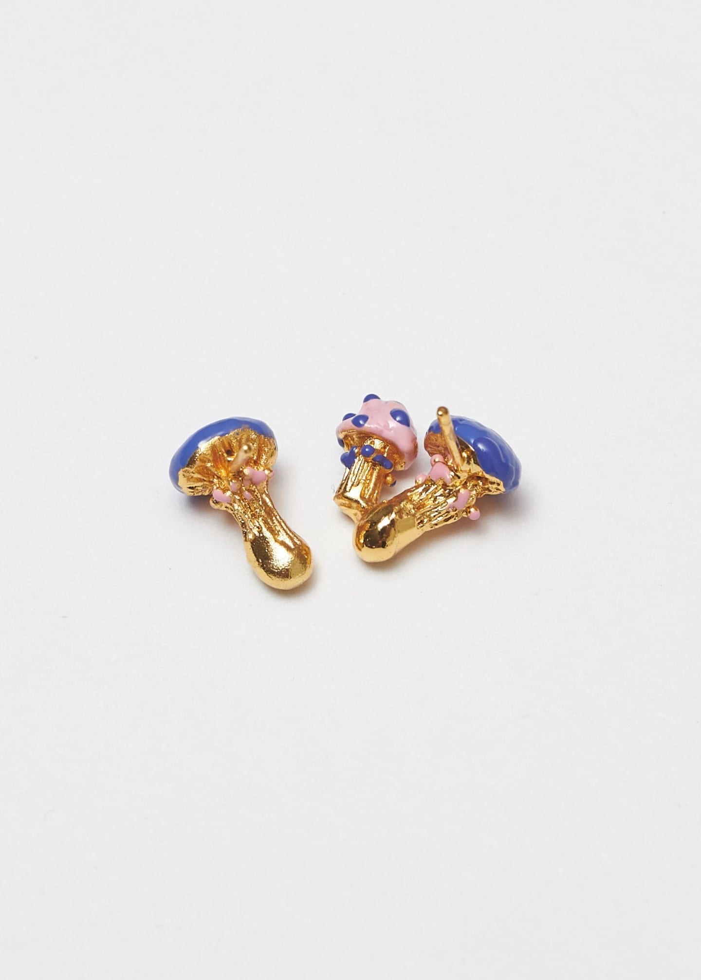 Aretes Seta y setica Azul rosa - imagen 1