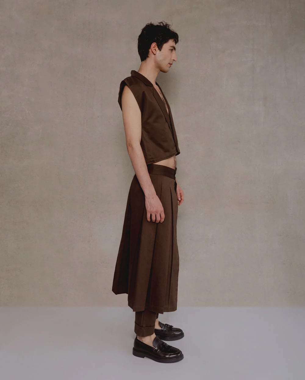 Brown Skirt Pant Man - imagen 7