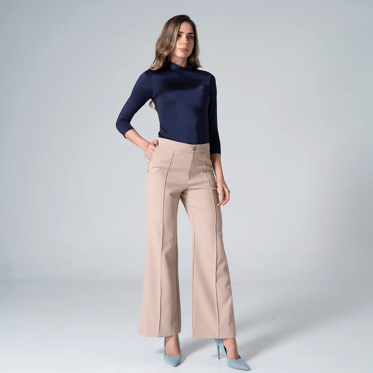 Blusa Slim Cuello Alto Eve - imagen 2