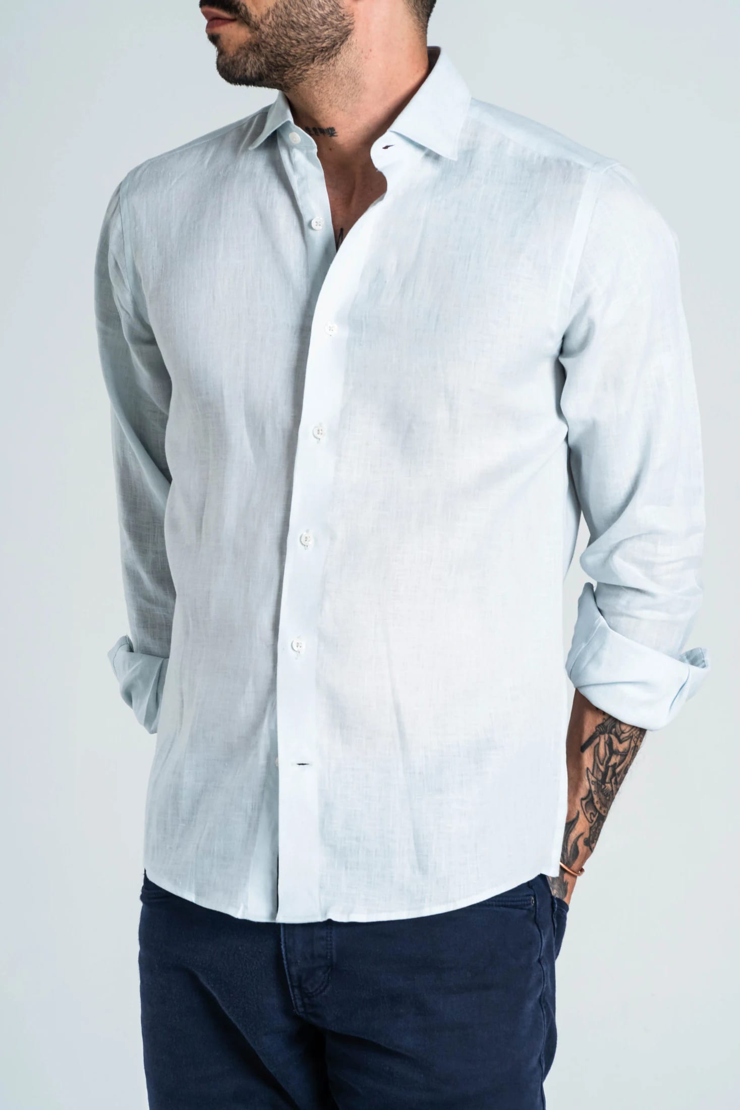 Camisa Lino Menta - imagen 2